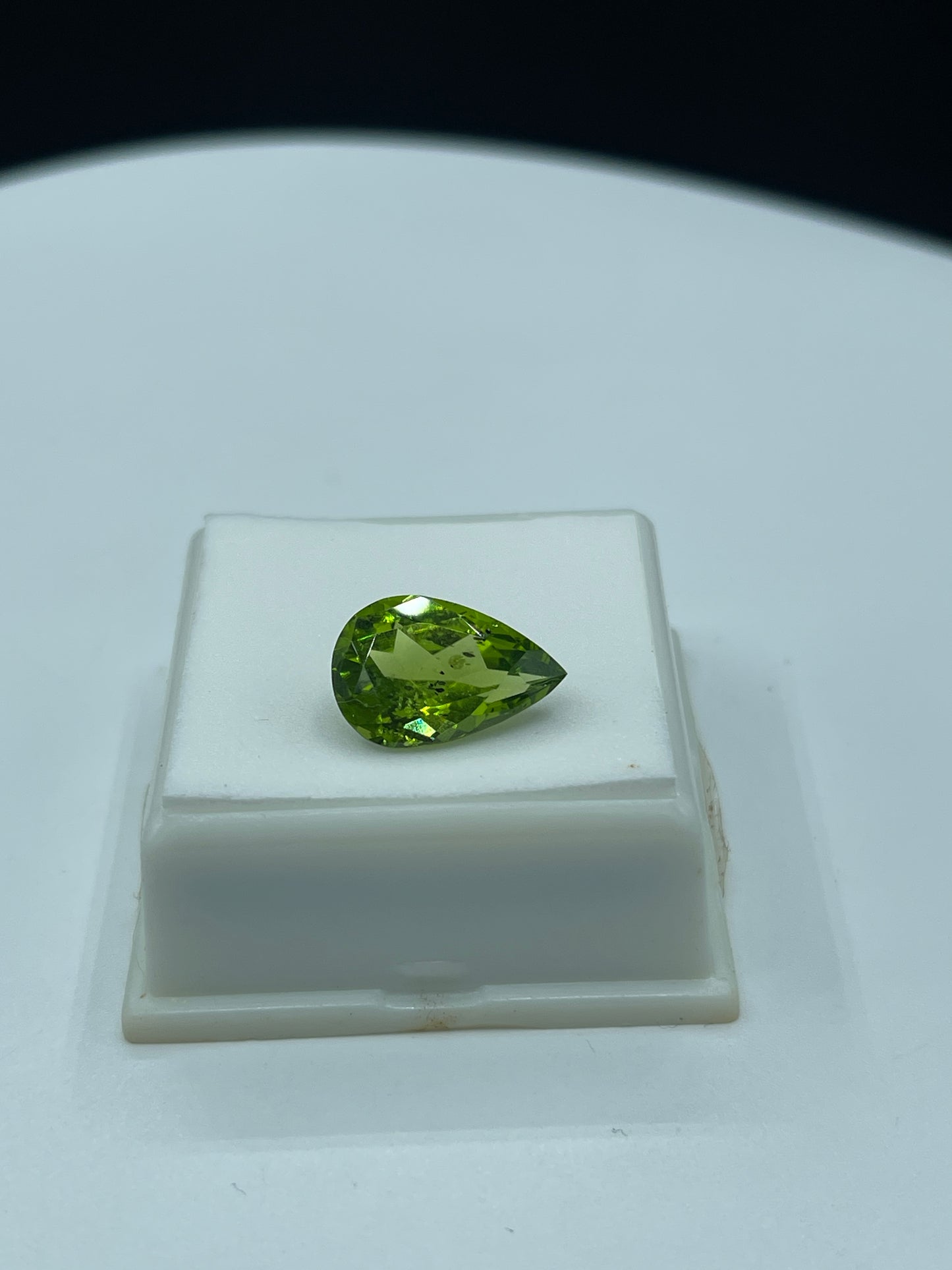 5.72 Carat Vivid Natural Peridot Pear Cut Gemstone | Top Color, 15x10x6 MM