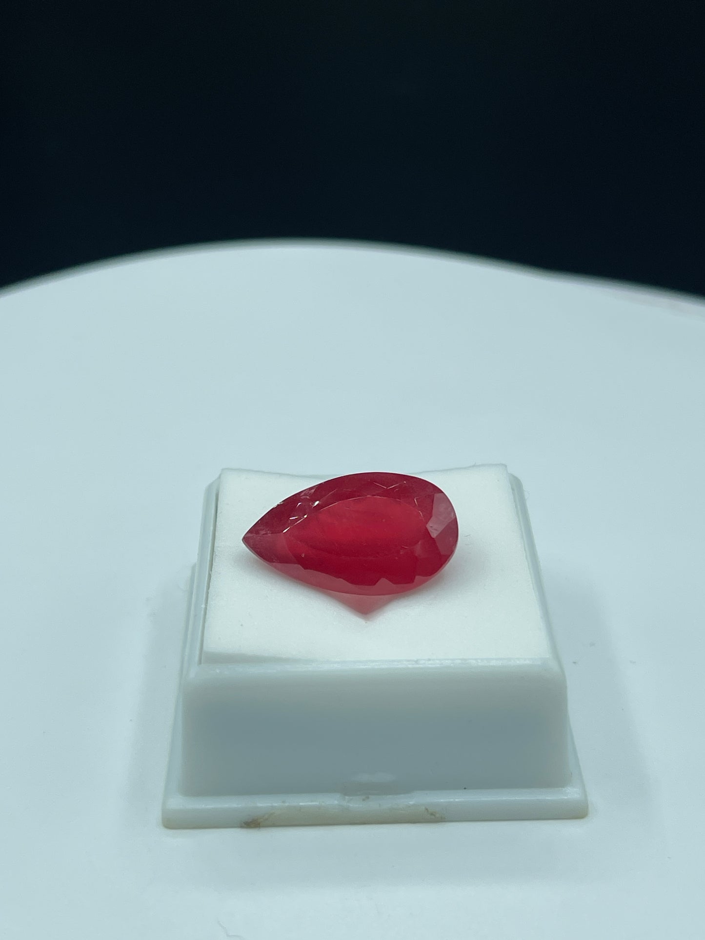 17.75 Carat Natural Red Imperial Rhodonite Pear Cut Loose Gemstone (21.2 x 12.4 x 8.8 MM) (Extremely Rare)