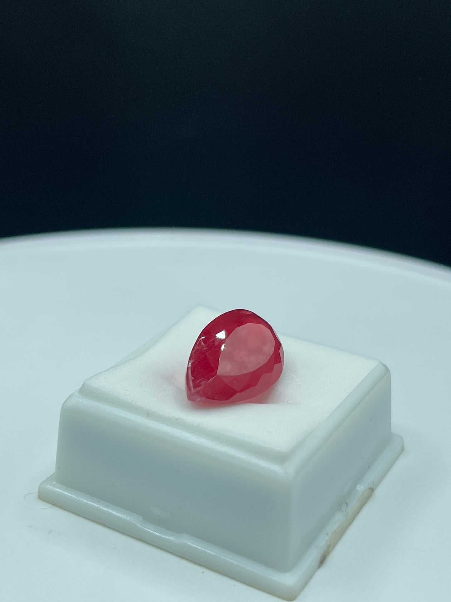 17.75 Carat Natural Red Imperial Rhodonite Pear Cut Loose Gemstone (21.2 x 12.4 x 8.8 MM) (Extremely Rare)