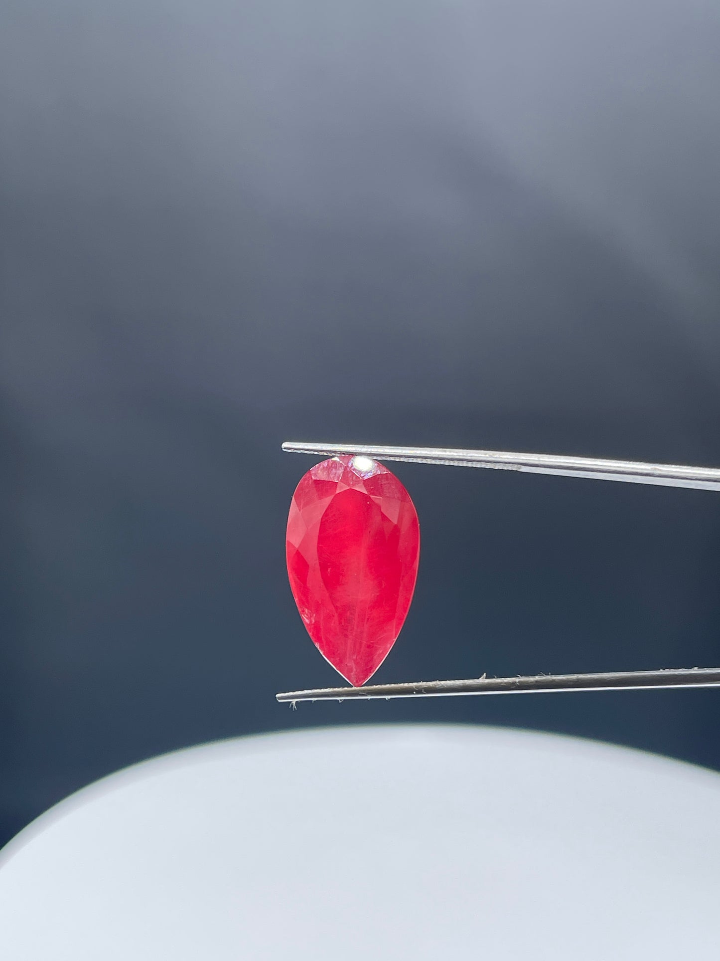 17.75 Carat Natural Red Imperial Rhodonite Pear Cut Loose Gemstone (21.2 x 12.4 x 8.8 MM) (Extremely Rare)