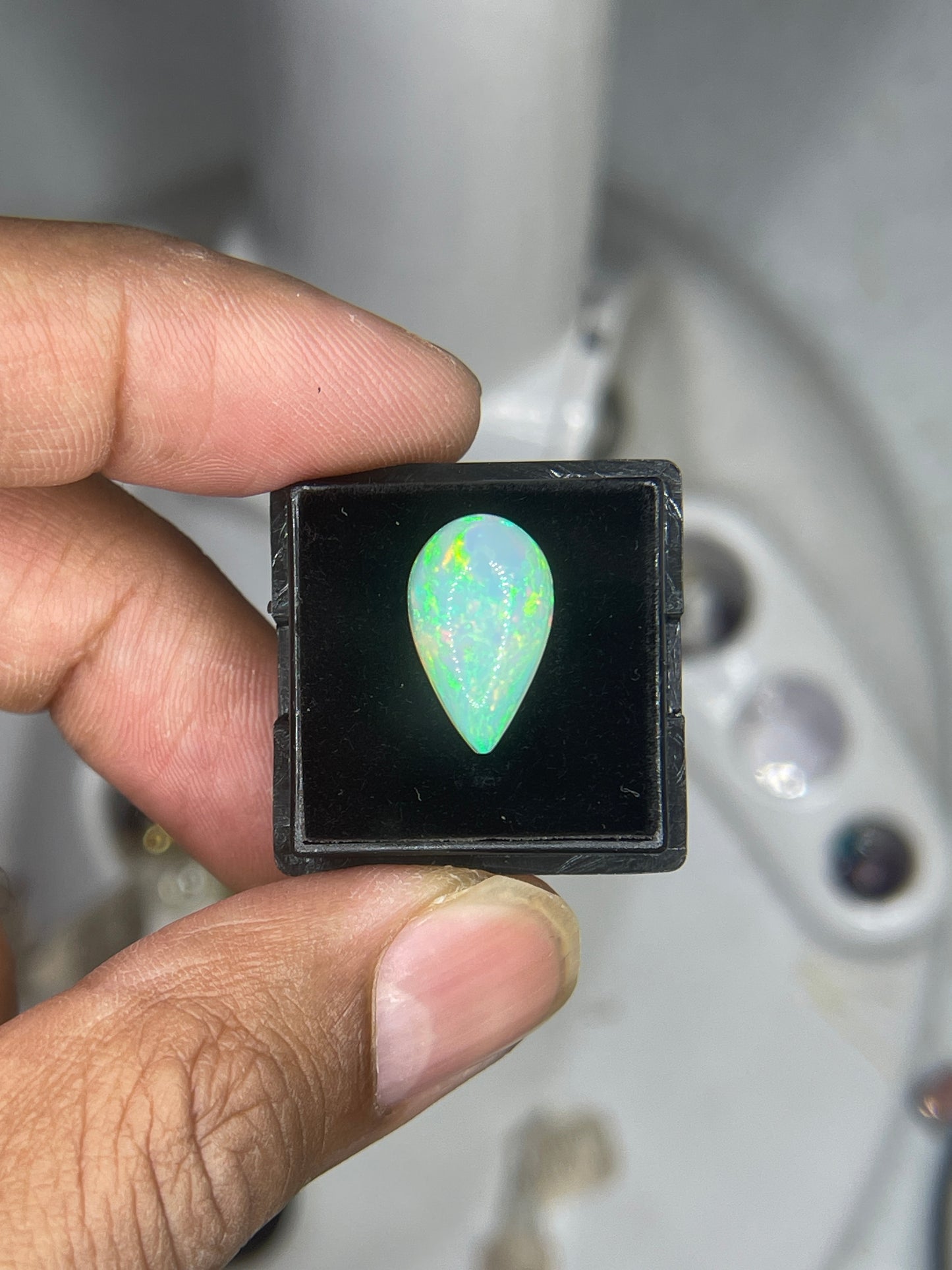 3.13 Carat Natural Ethiopian Opal Pear Cut Loose Gemstone