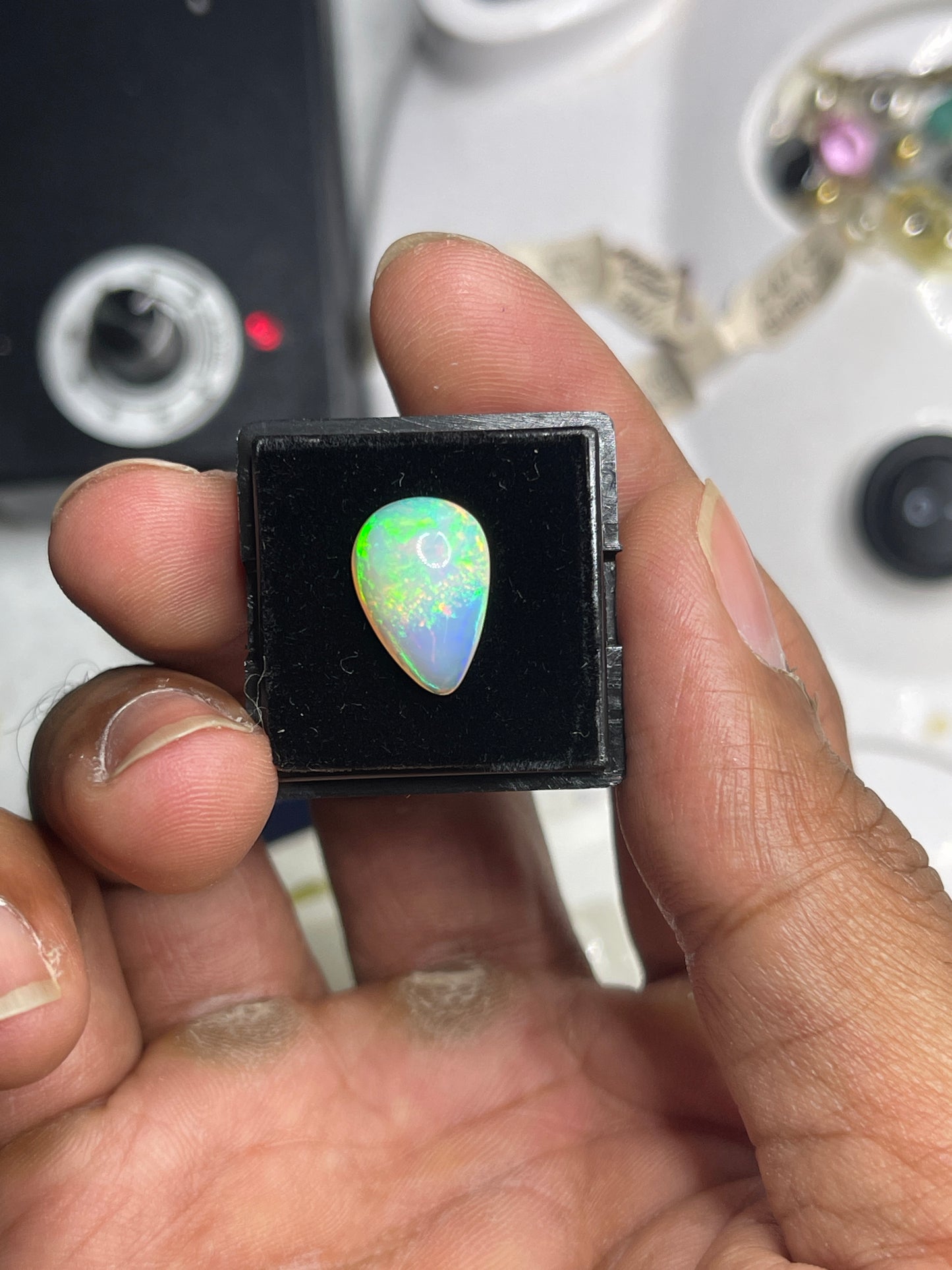 2.78 Carat Natural Ethiopian Opal Pear Cut Loose Gemstone