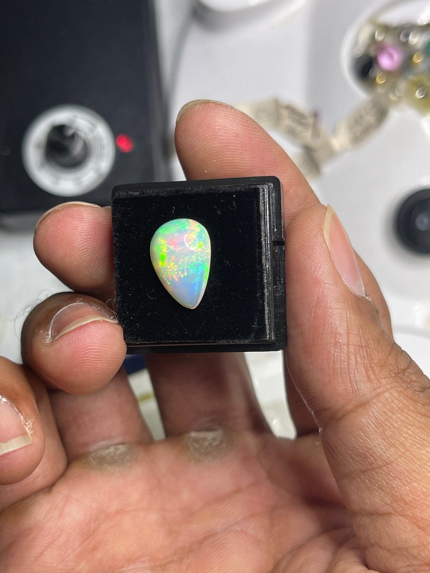 2.78 Carat Natural Ethiopian Opal Pear Cut Loose Gemstone