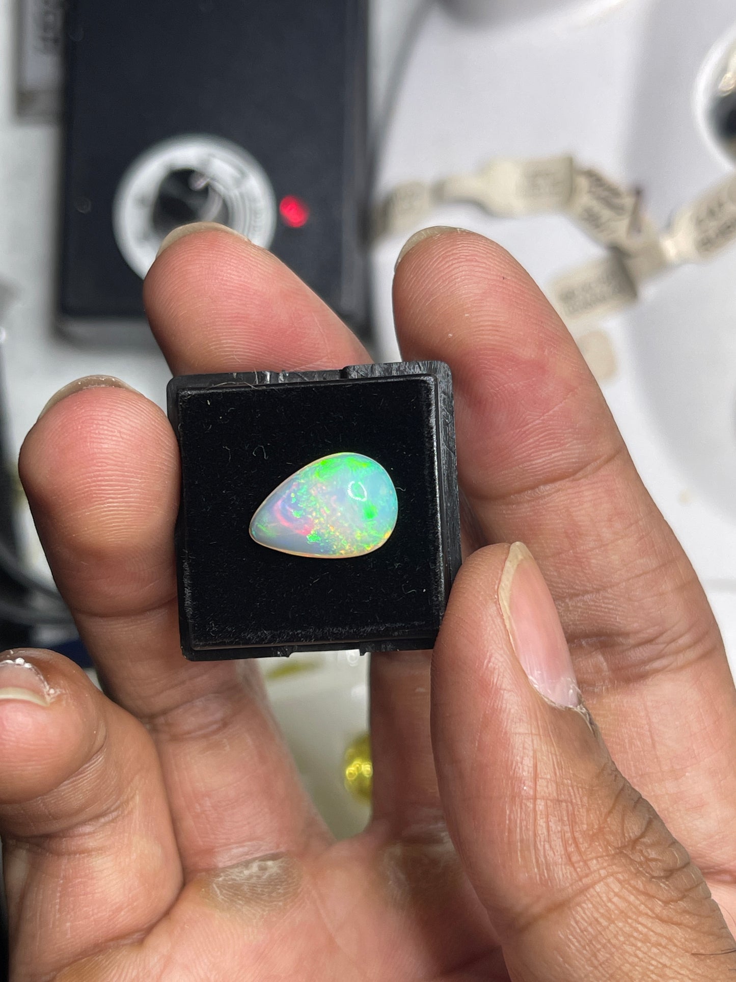 2.78 Carat Natural Ethiopian Opal Pear Cut Loose Gemstone