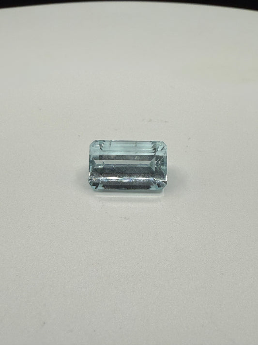 4.77 Carat Natural Aquamarine Emerald Cut Loose Gemstone – 12x7.5x6.6 MM