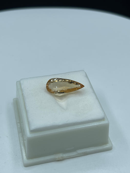 Natural Imperial Topaz Pear Shape Loose Gemstone 17.1 x 7.2 x 5.3 MM