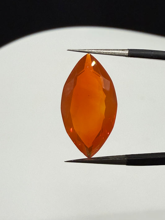 Natural Mexican Fire Opal 3.77 Ct Marquise Cut Loose Gemstone | 17.34x9.23x5.38mm