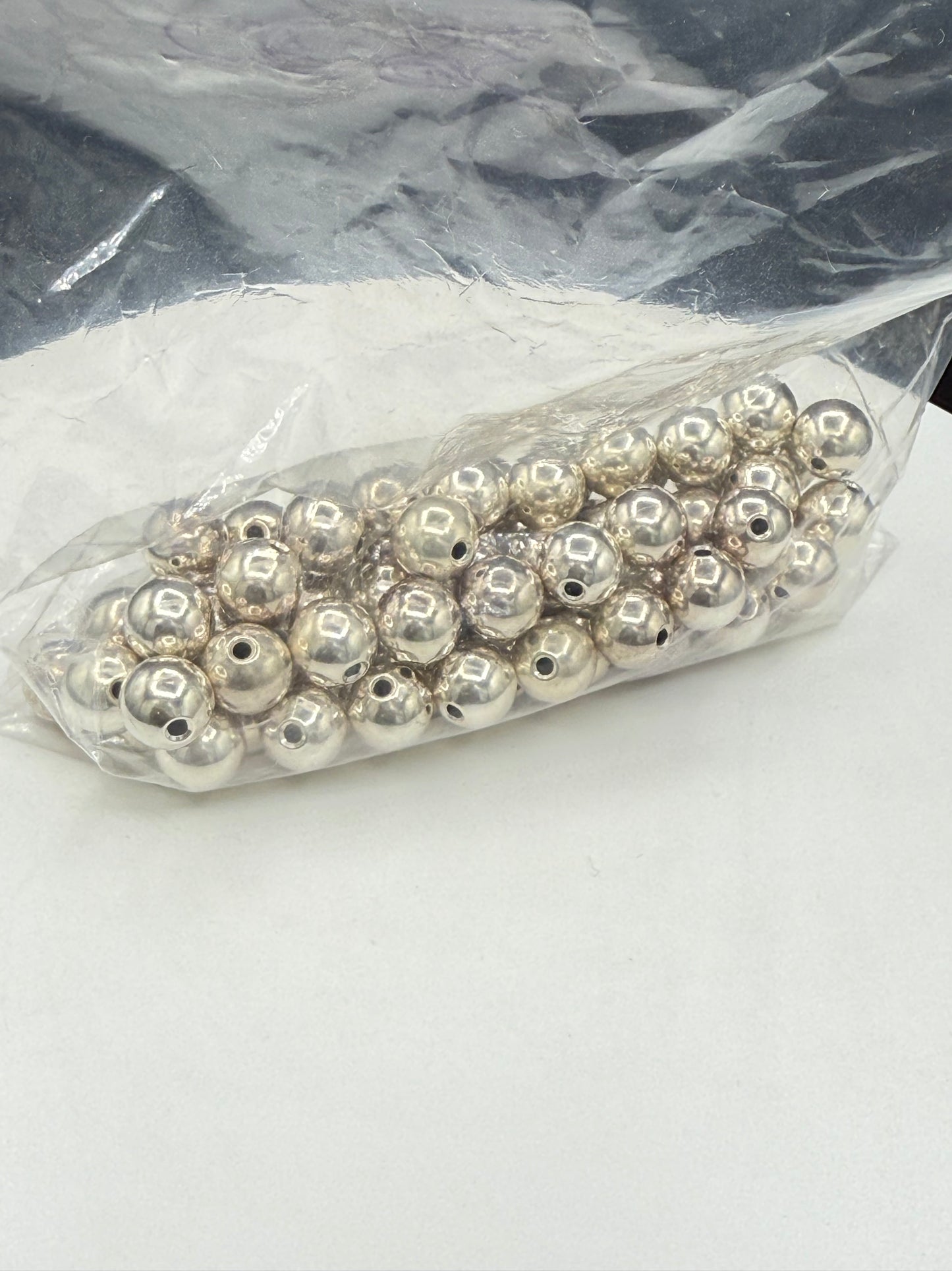 100 Solid 925 Sterling Silver Beads 10MM Round with 2MM Hole | 51.83 Grams | Jewelry Making Supplies Bulk Lot