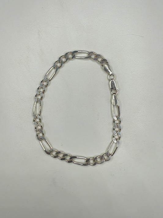 Solid Sterling Silver Figaro Bracelet 5.5 MM 8” 10g | 925 Italy