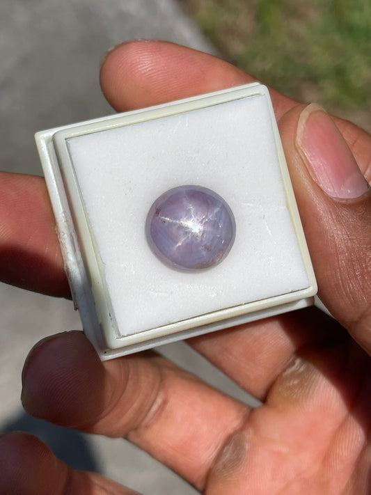 18.06 Carat Natural Sri Lanka Violet Translucent Star Sapphire Loose Gemstone 14x13x8 MM