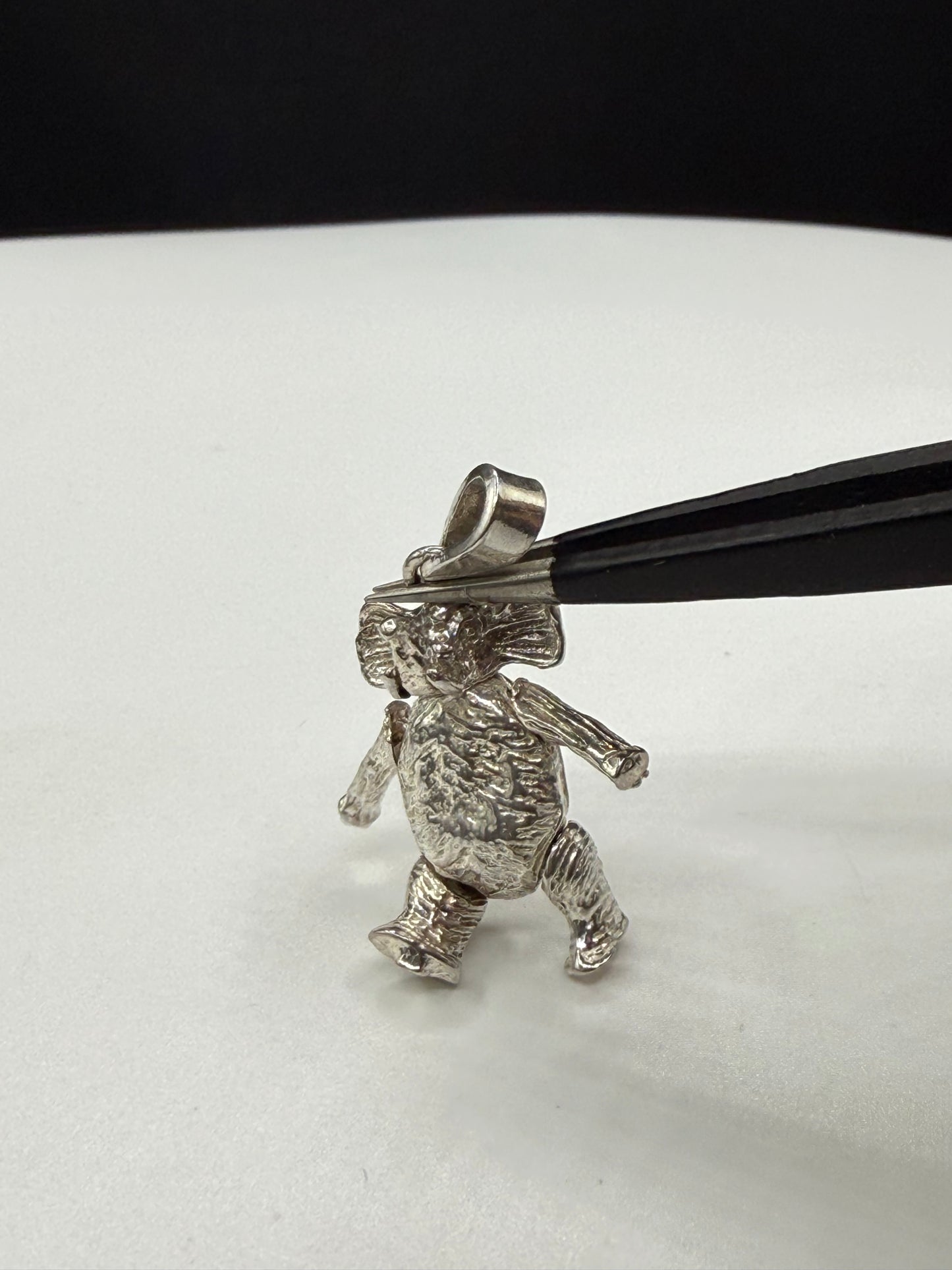 Handmade Solid Sterling Silver Elephant Pendant | Articulated Legs & Ears | 1.12”