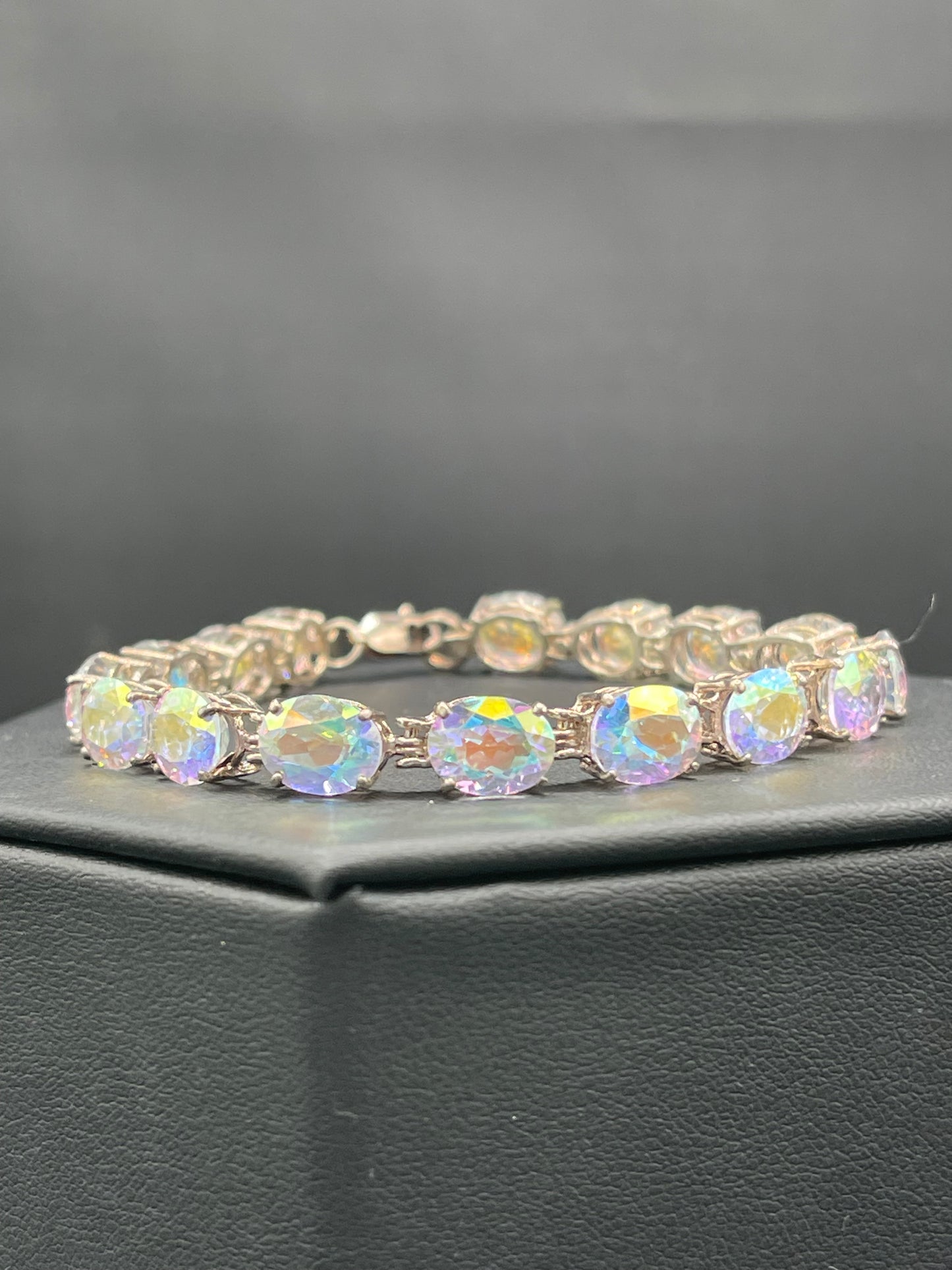 40 Carat Mercury Mystic Topaz Sterling Silver Bracelet