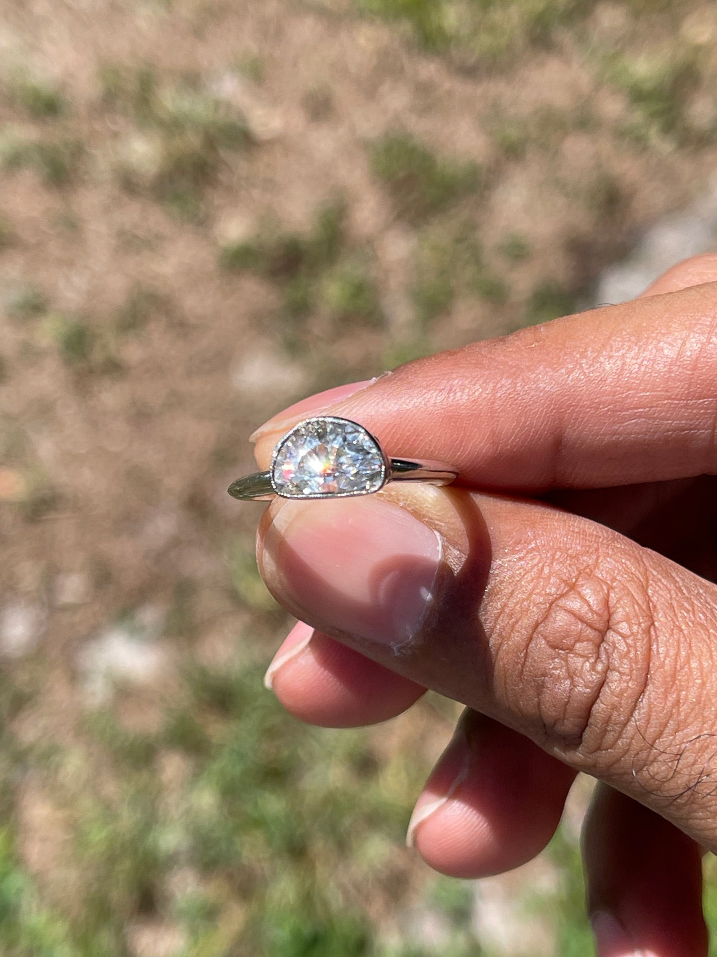 1.90 Carat Custom Cut Diamond Platinum Engagement Ring Tiffany & Co Hallmarks