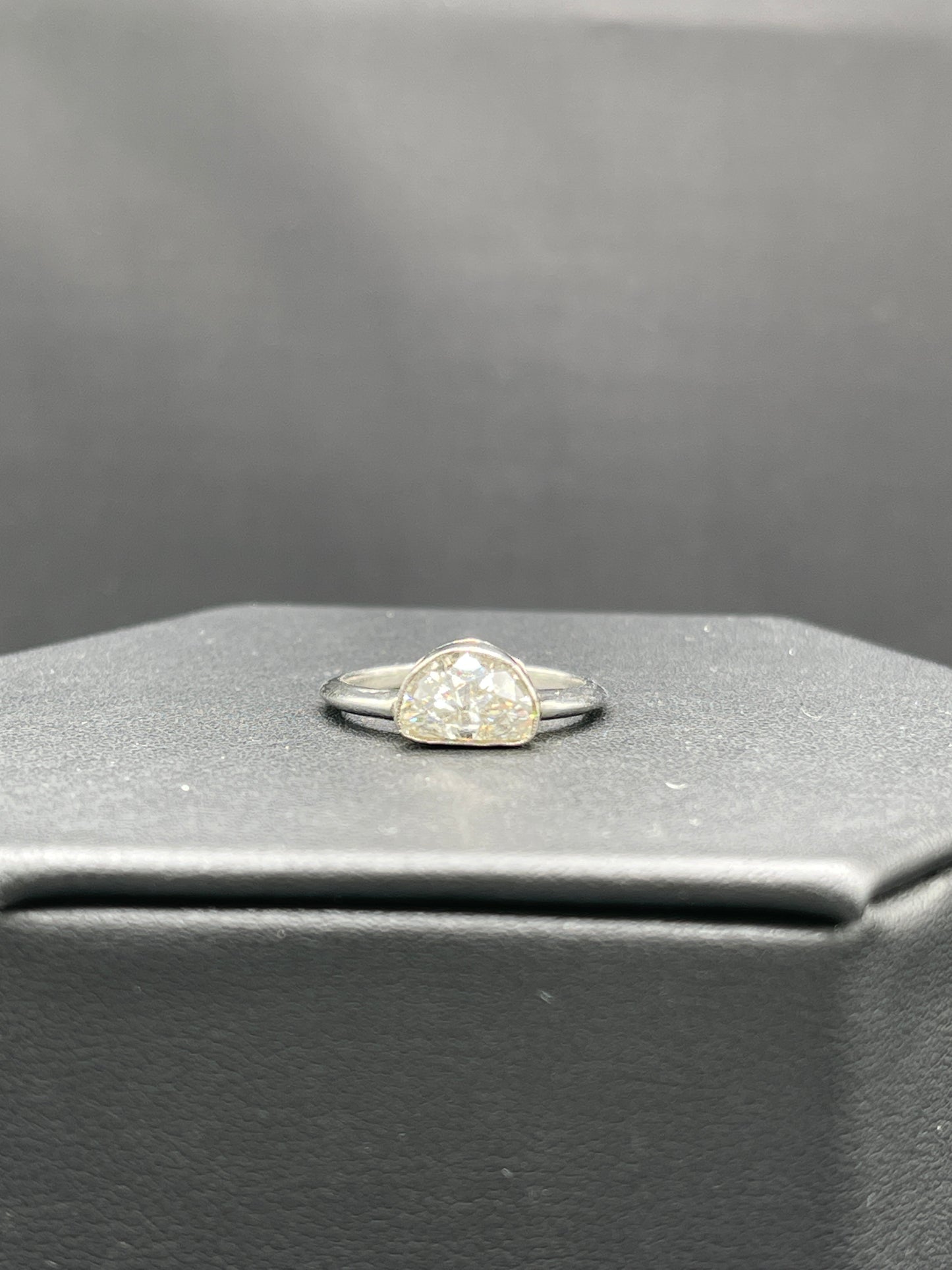 1.90 Carat Custom Cut Diamond Platinum Engagement Ring Tiffany & Co Hallmarks