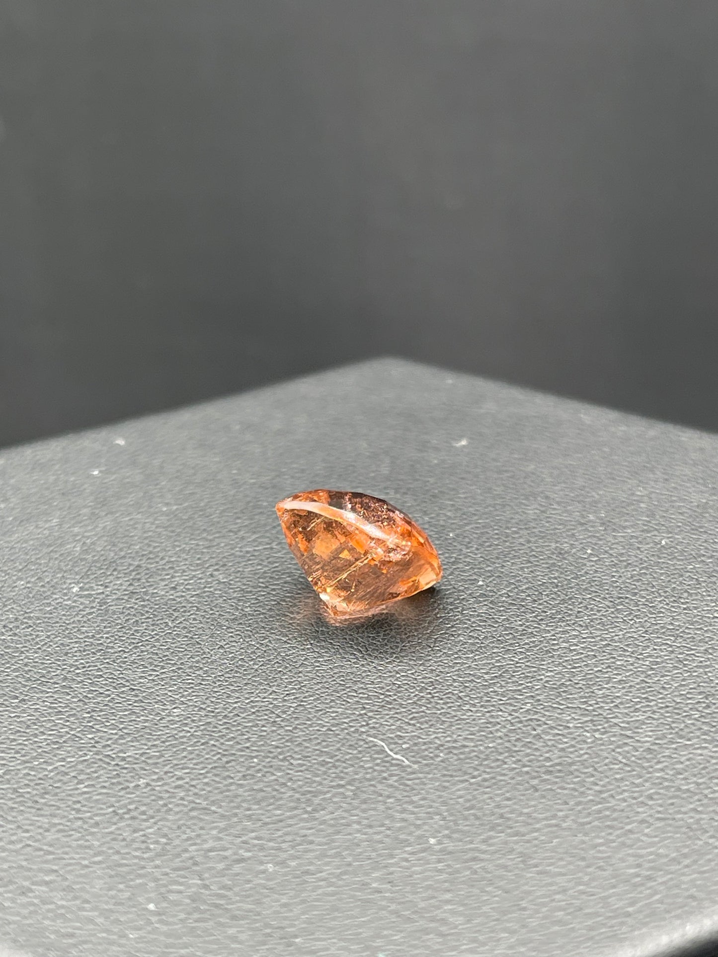 11.45 Carat Natural Sunset Orange Tourmaline Cushion Cut Loose Gemstone (12.8 x 12.8 x 10.2 MM)