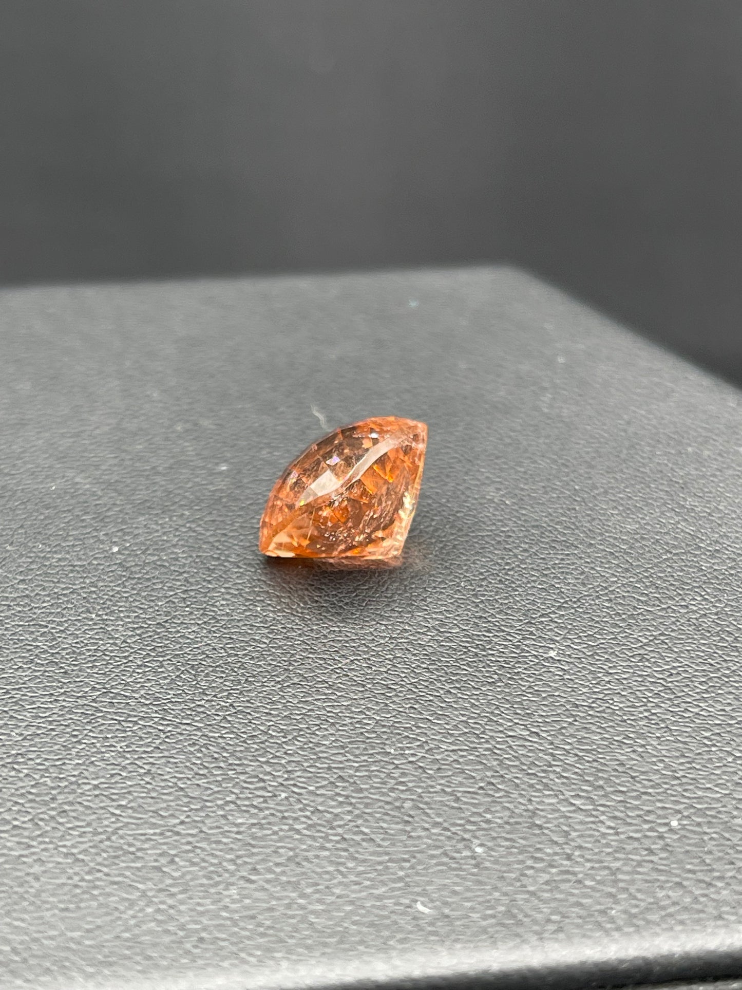 11.45 Carat Natural Sunset Orange Tourmaline Cushion Cut Loose Gemstone (12.8 x 12.8 x 10.2 MM)