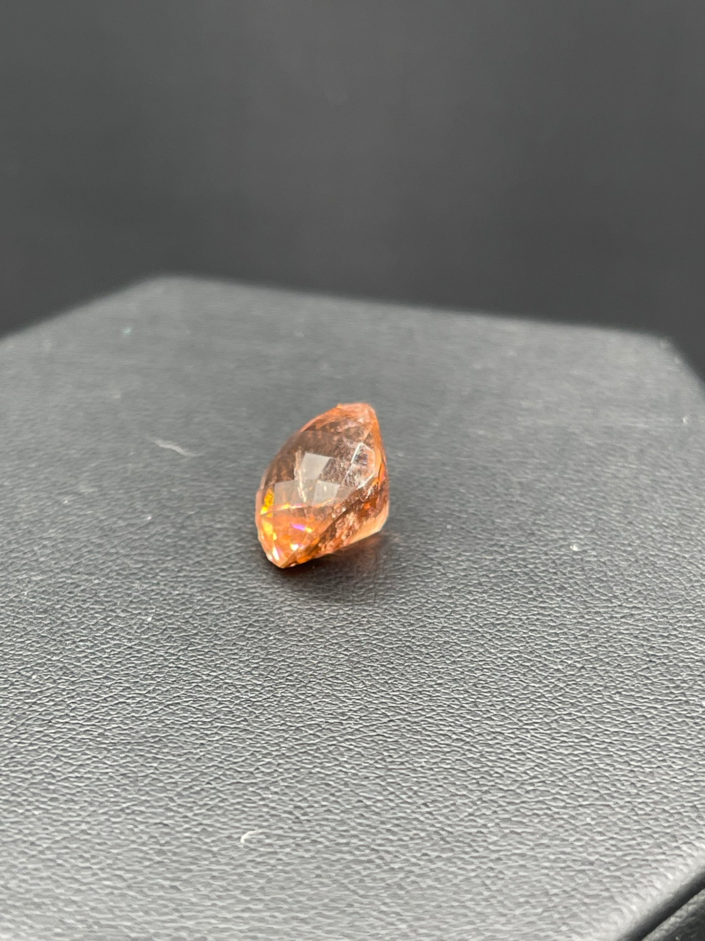 11.45 Carat Natural Sunset Orange Tourmaline Cushion Cut Loose Gemstone (12.8 x 12.8 x 10.2 MM)