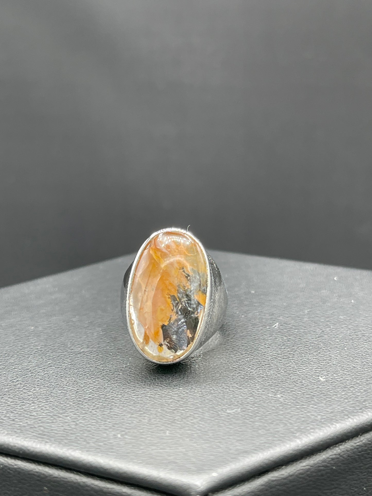 Rutilated Tourmalated Quartz Sterling Silver Ring (Size 7)