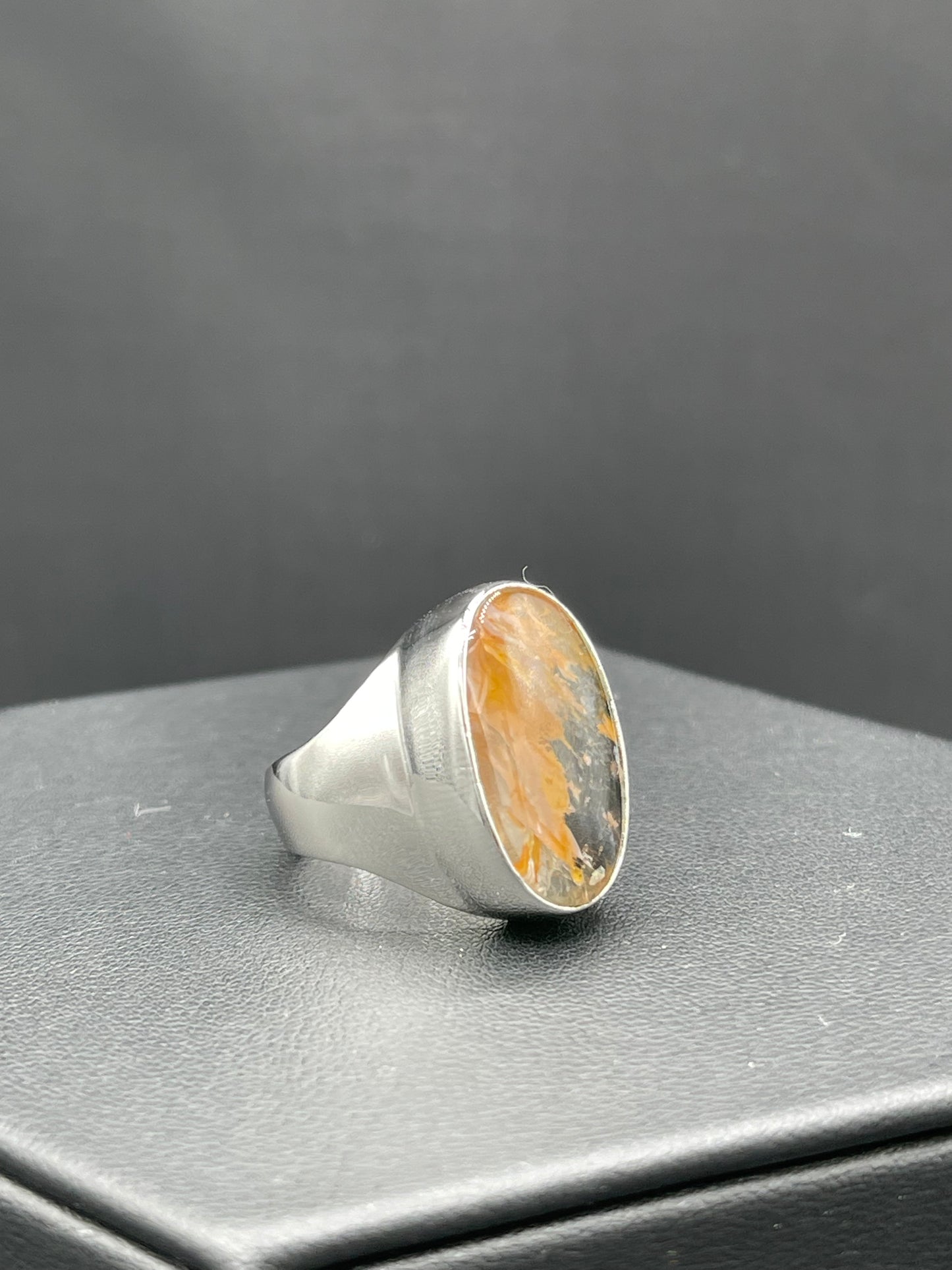 Rutilated Tourmalated Quartz Sterling Silver Ring (Size 7)