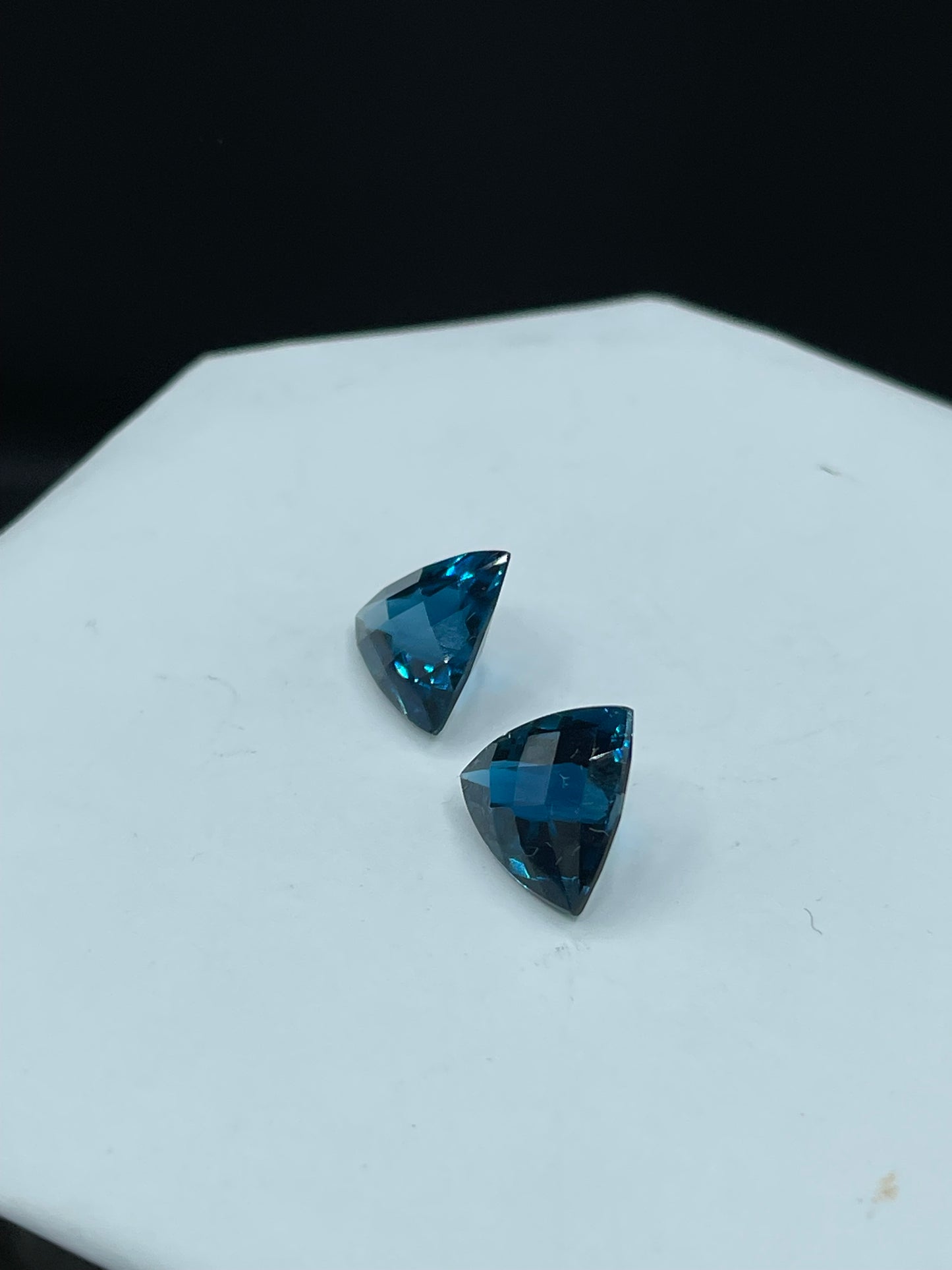 12.98 Carat London Blue Topaz Trillion Cut Loose Gemstones (11.9 x 11.9 x 7.4 MM)