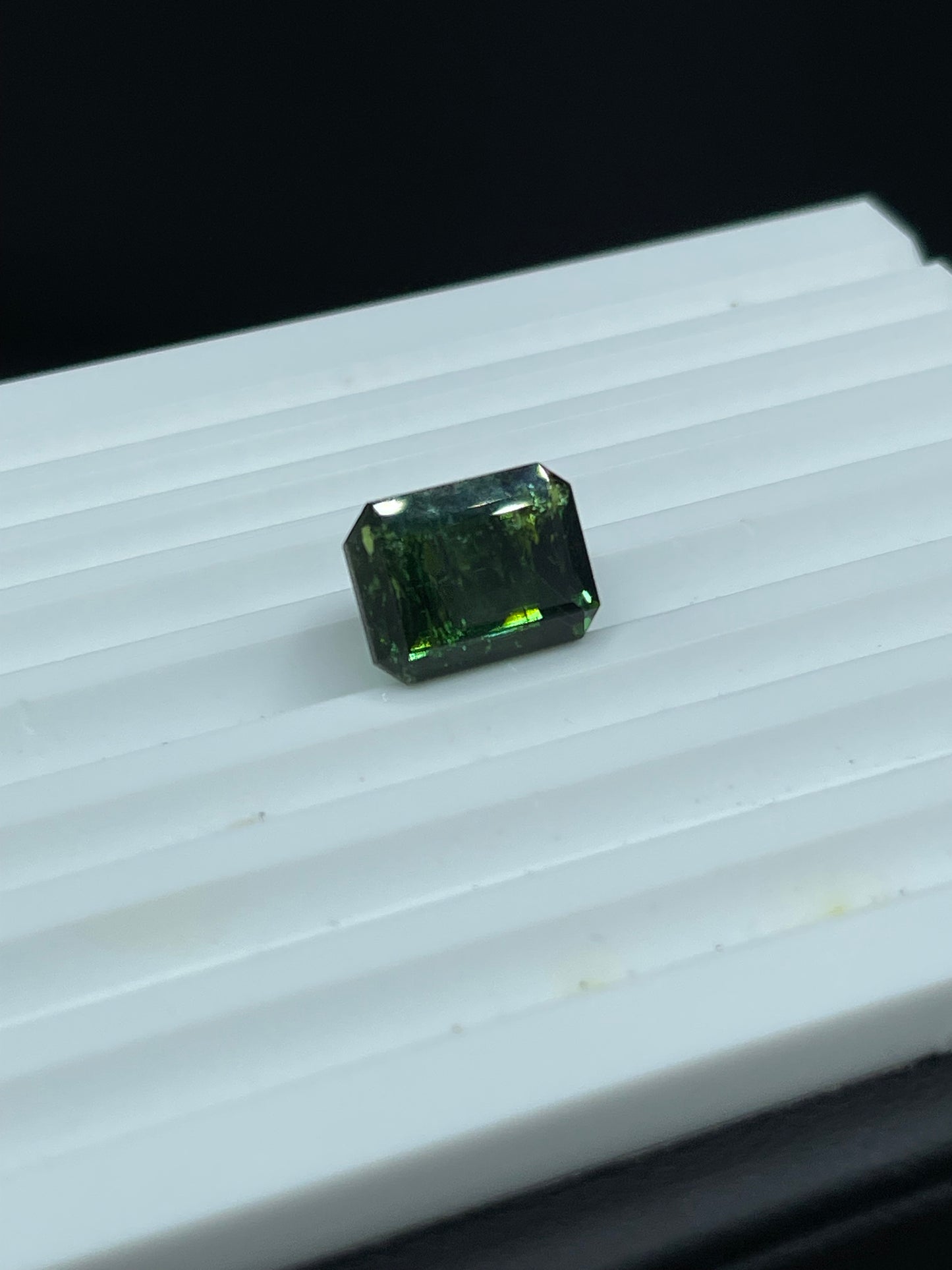 11.21 Carat Natural Green Tourmaline Emerald Cut Loose Gemstone (13.2 x 9.8 x 8.1 MM)