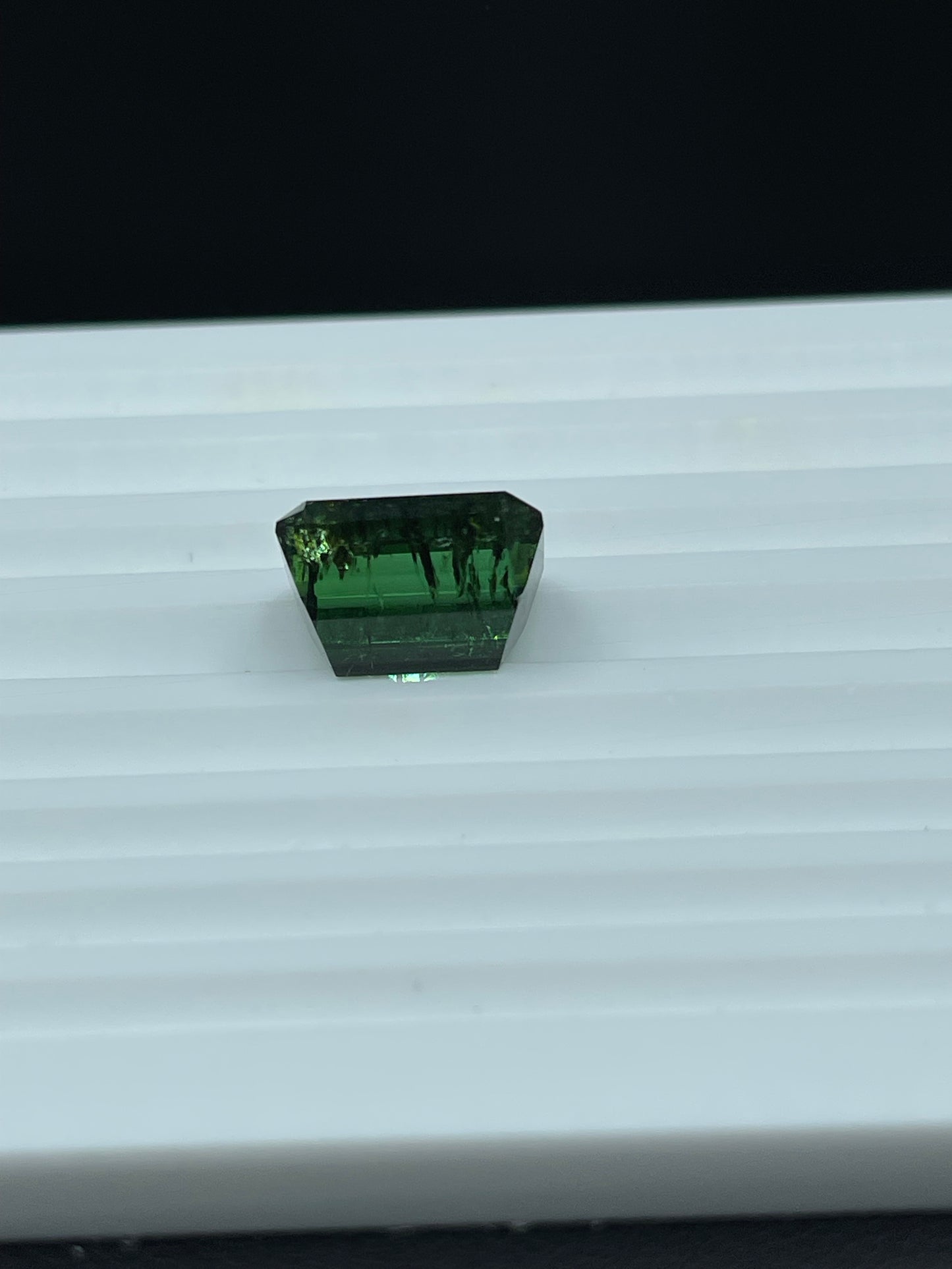 11.21 Carat Natural Green Tourmaline Emerald Cut Loose Gemstone (13.2 x 9.8 x 8.1 MM)