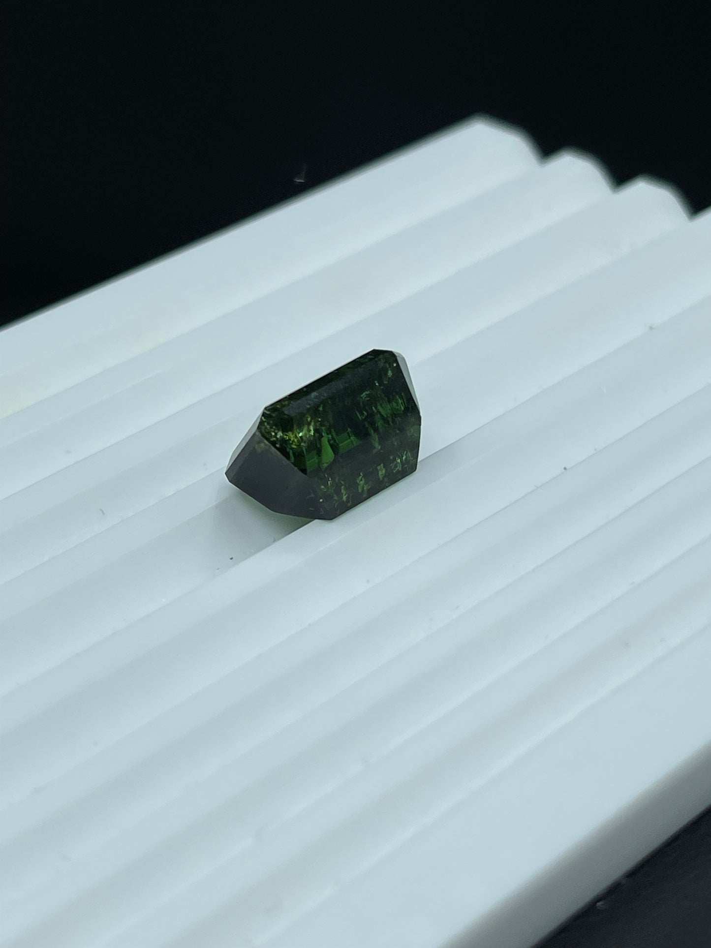 11.21 Carat Natural Green Tourmaline Emerald Cut Loose Gemstone (13.2 x 9.8 x 8.1 MM)