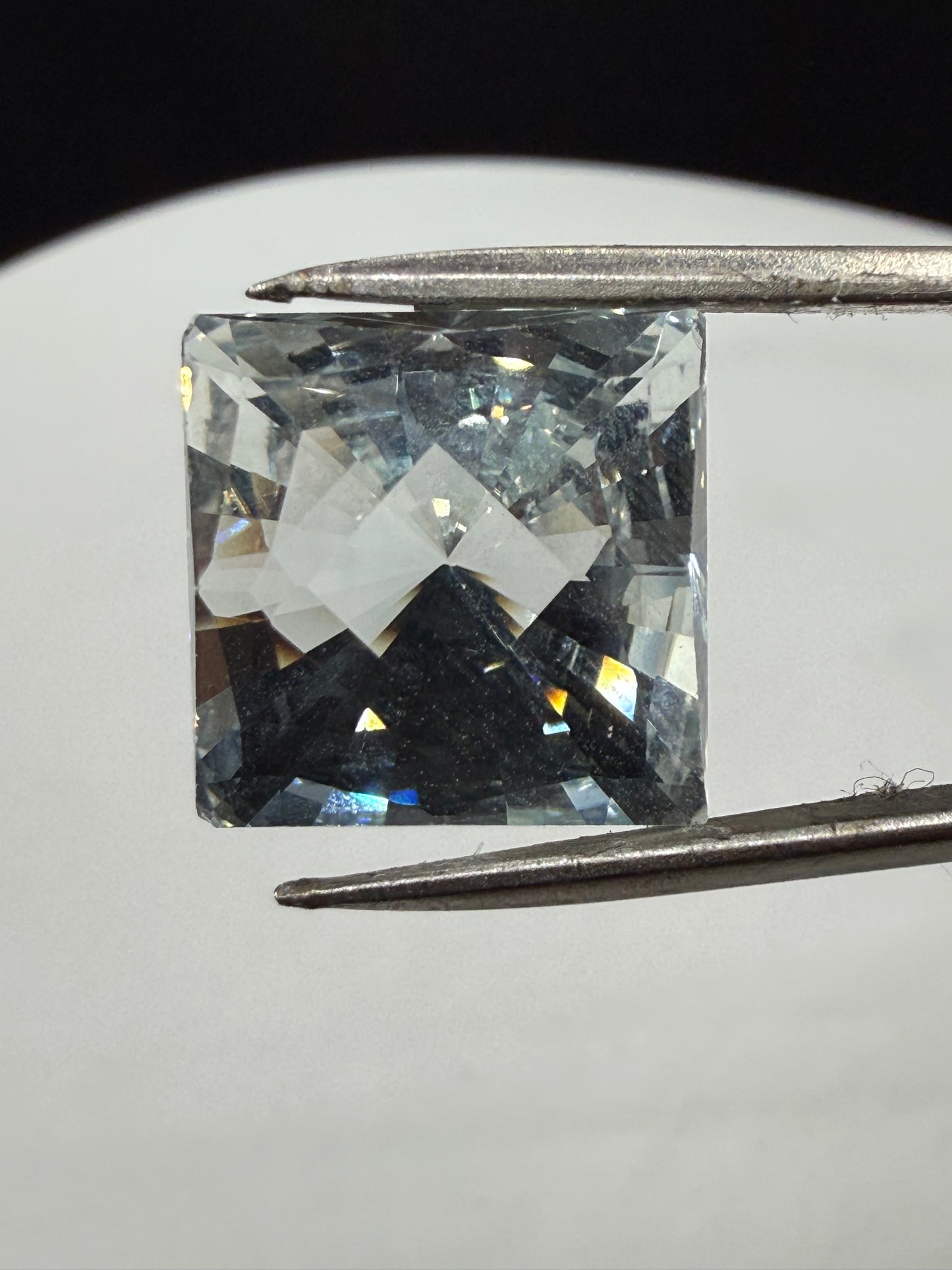 18.18ct Natural Aquamarine Gemstone | Custom Square Cut | Internally Flawless | 14mm