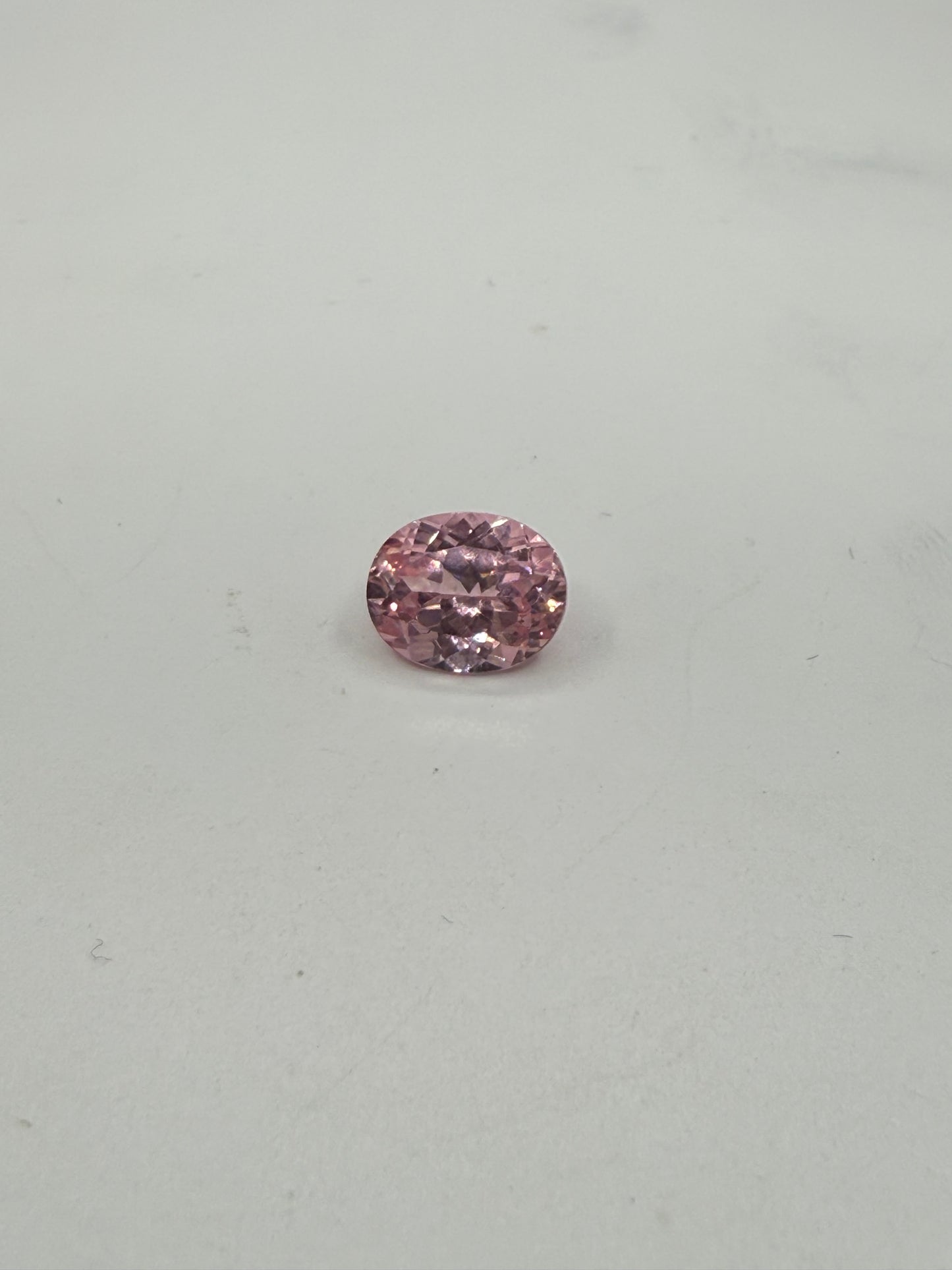 4.00ct Hot Pink YAG Synthetic Gemstone | 10x8mm Oval Cut | Lab-Grown Yttrium Aluminum Garnet
