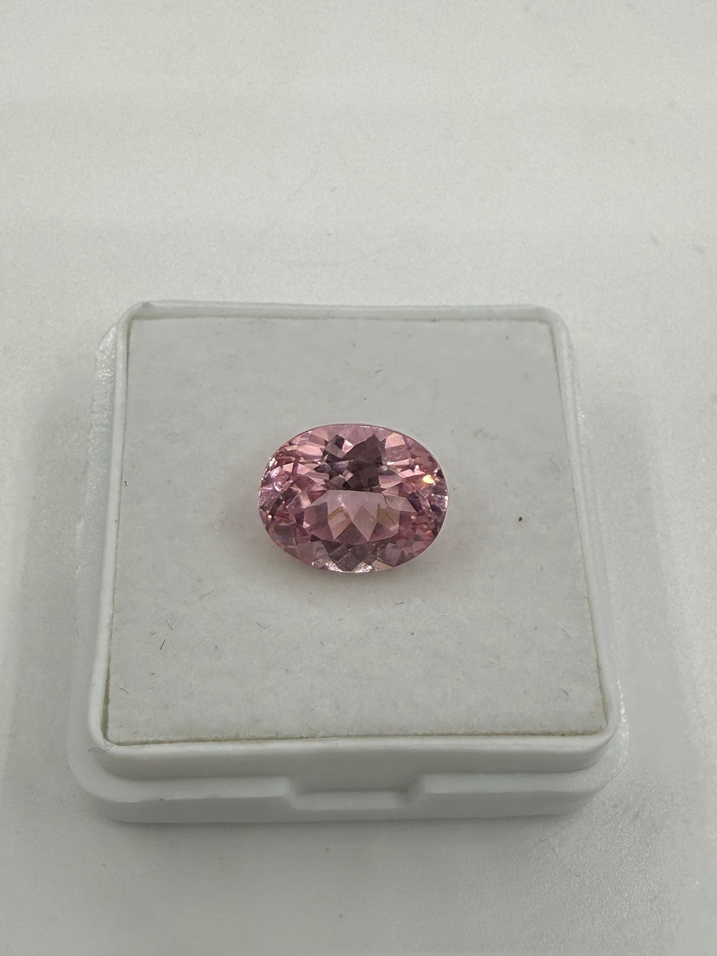 4.00ct Hot Pink YAG Synthetic Gemstone | 10x8mm Oval Cut | Lab-Grown Yttrium Aluminum Garnet