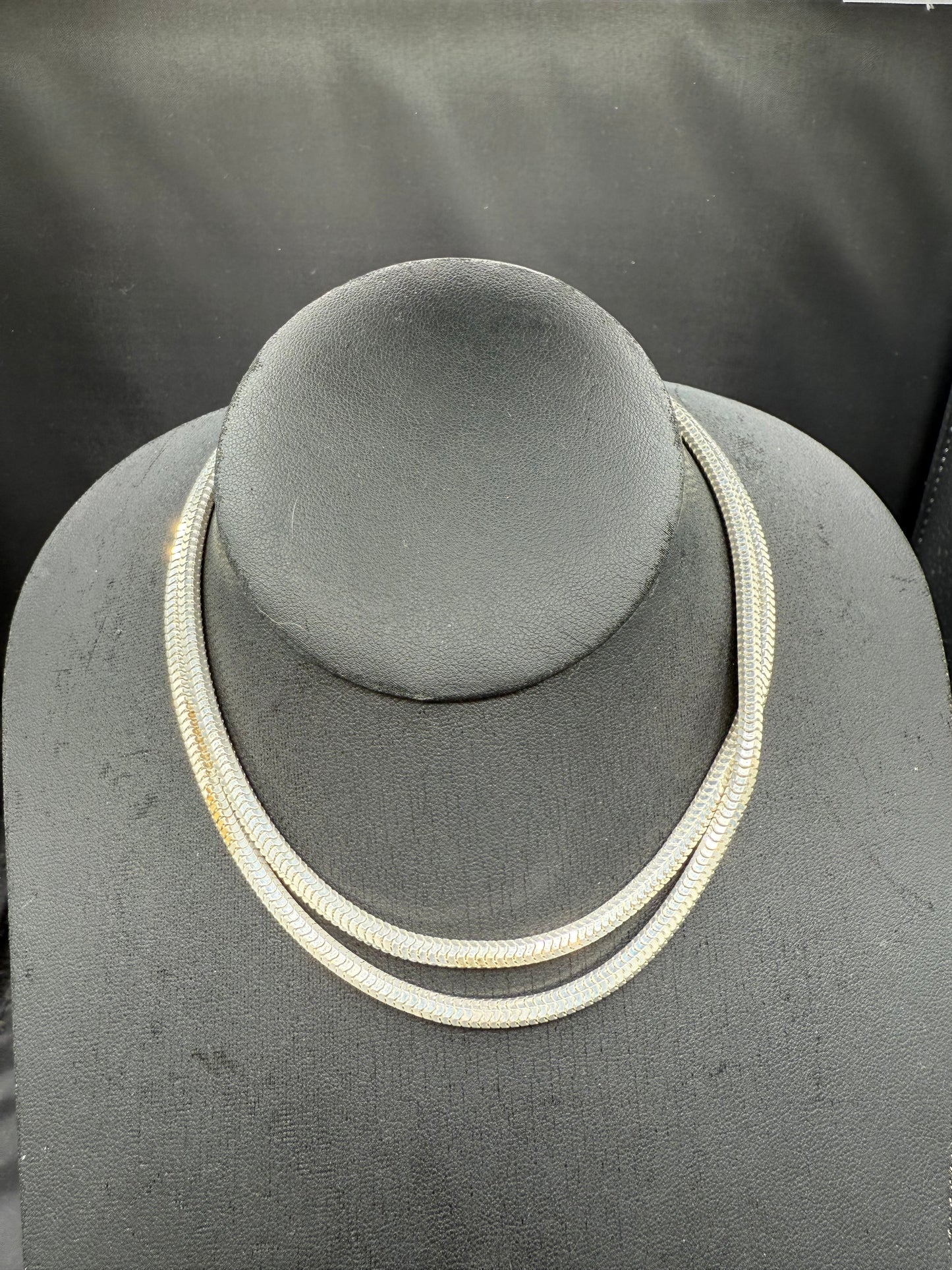 Solid Sterling Silver 28” Snake Chain Necklace – 43g | Unisex 925 Silver 4mm Wide