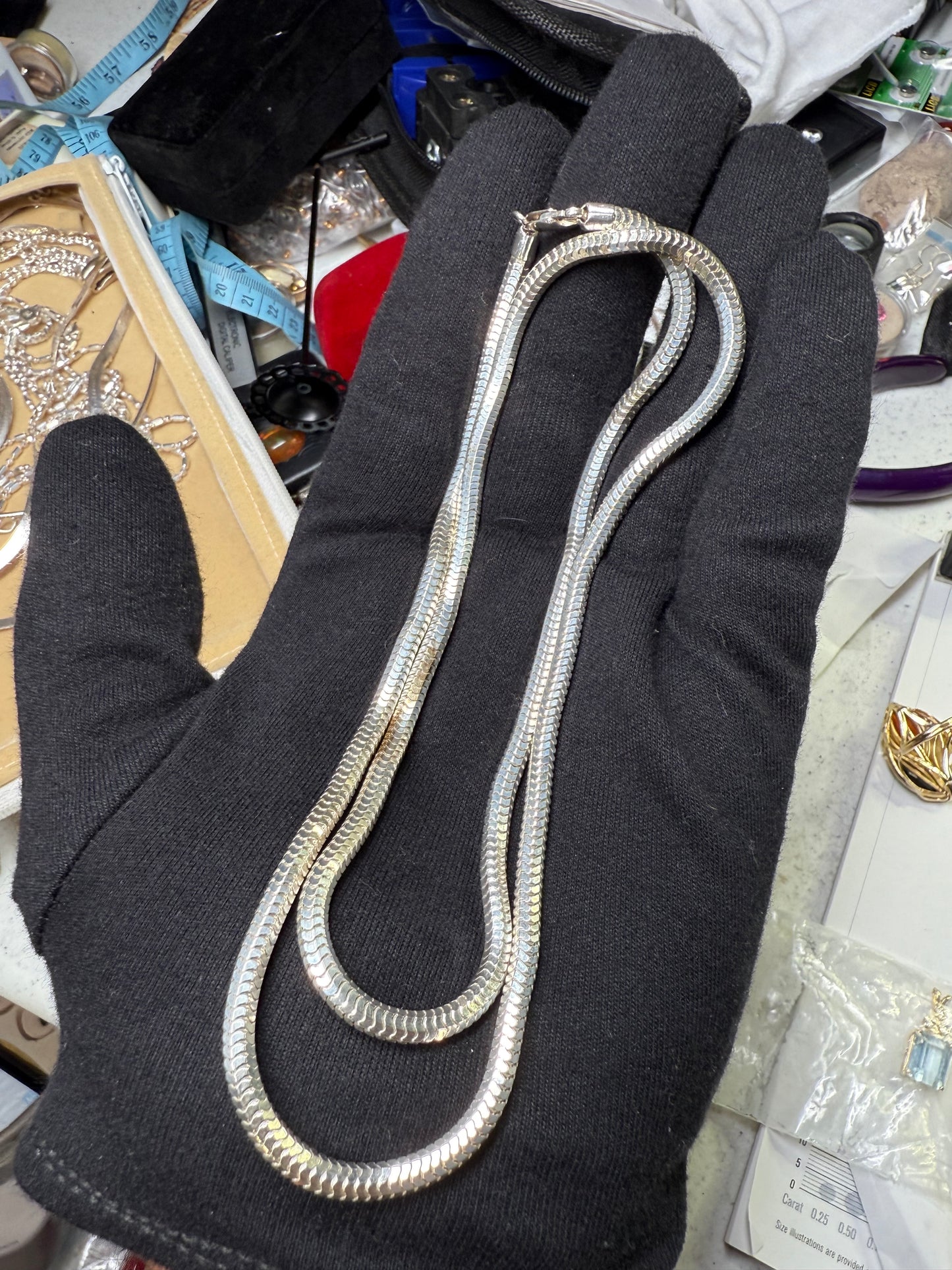 Solid Sterling Silver 28” Snake Chain Necklace – 43g | Unisex 925 Silver 4mm Wide