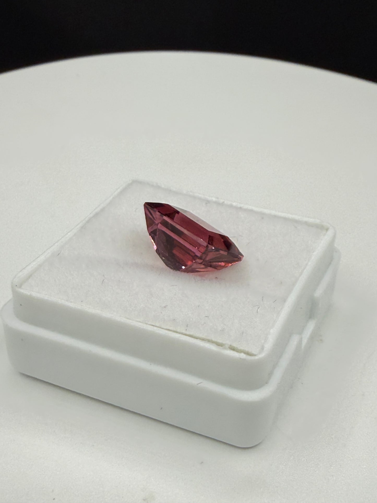 3.79 Carat Natural Rubellite Tourmaline Emerald Cut Loose Gemstone (9.7 x 7.8 MM)