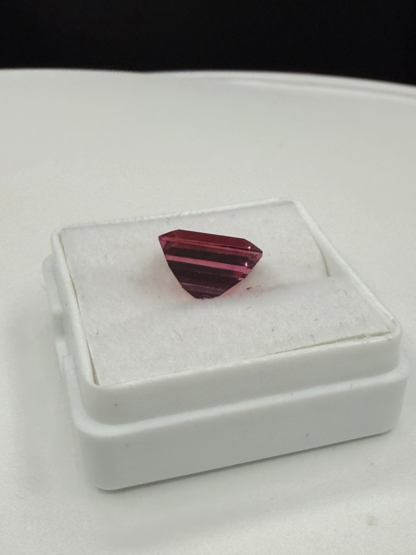 3.79 Carat Natural Rubellite Tourmaline Emerald Cut Loose Gemstone (9.7 x 7.8 MM)