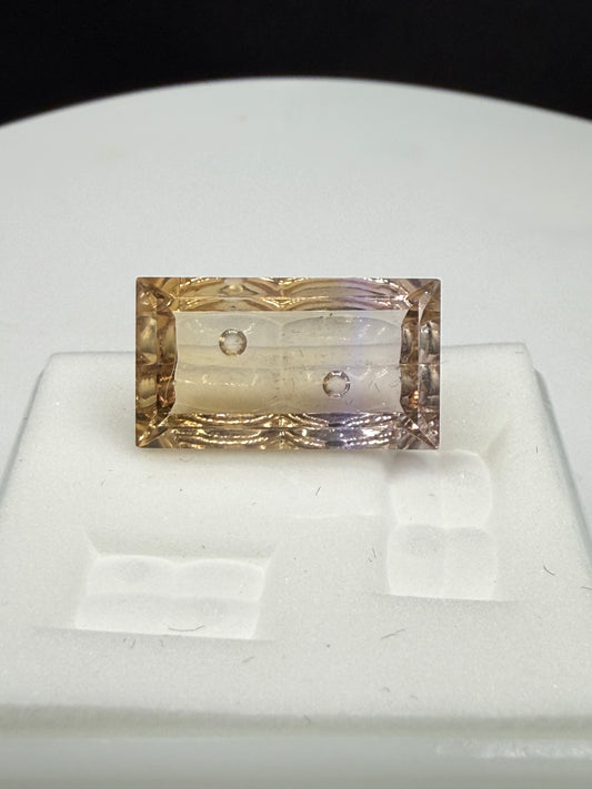 8.52 Carat Natural Bolivian Ametrine Custom Emerald Cut Loose Gemstone
