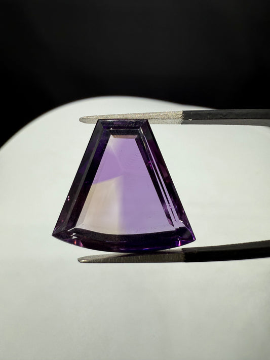 22.46 Carat Natural Bolivian Ametrine Custom Shield Cut Loose Gemstone | 20.24 x 21.80 MM