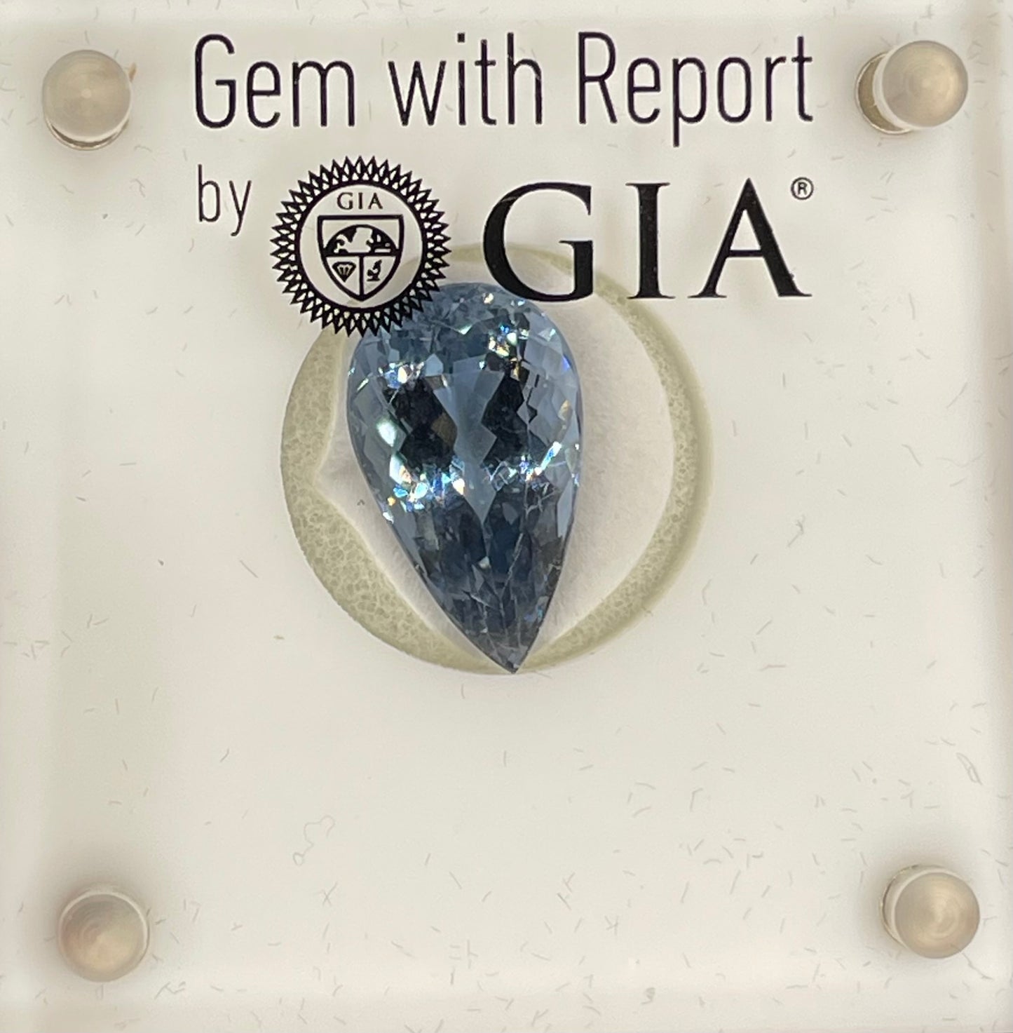 GIA Certified 9.28 Carat Aquamarine Deep Blue Santa Maria Loose Gemstone