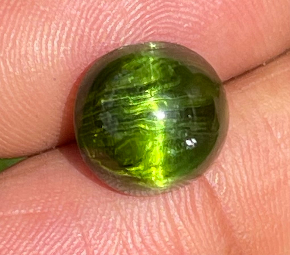 GIA Certified 9.19 Carat World Class Natural Transparent Untreated Cats Eye Tourmaline