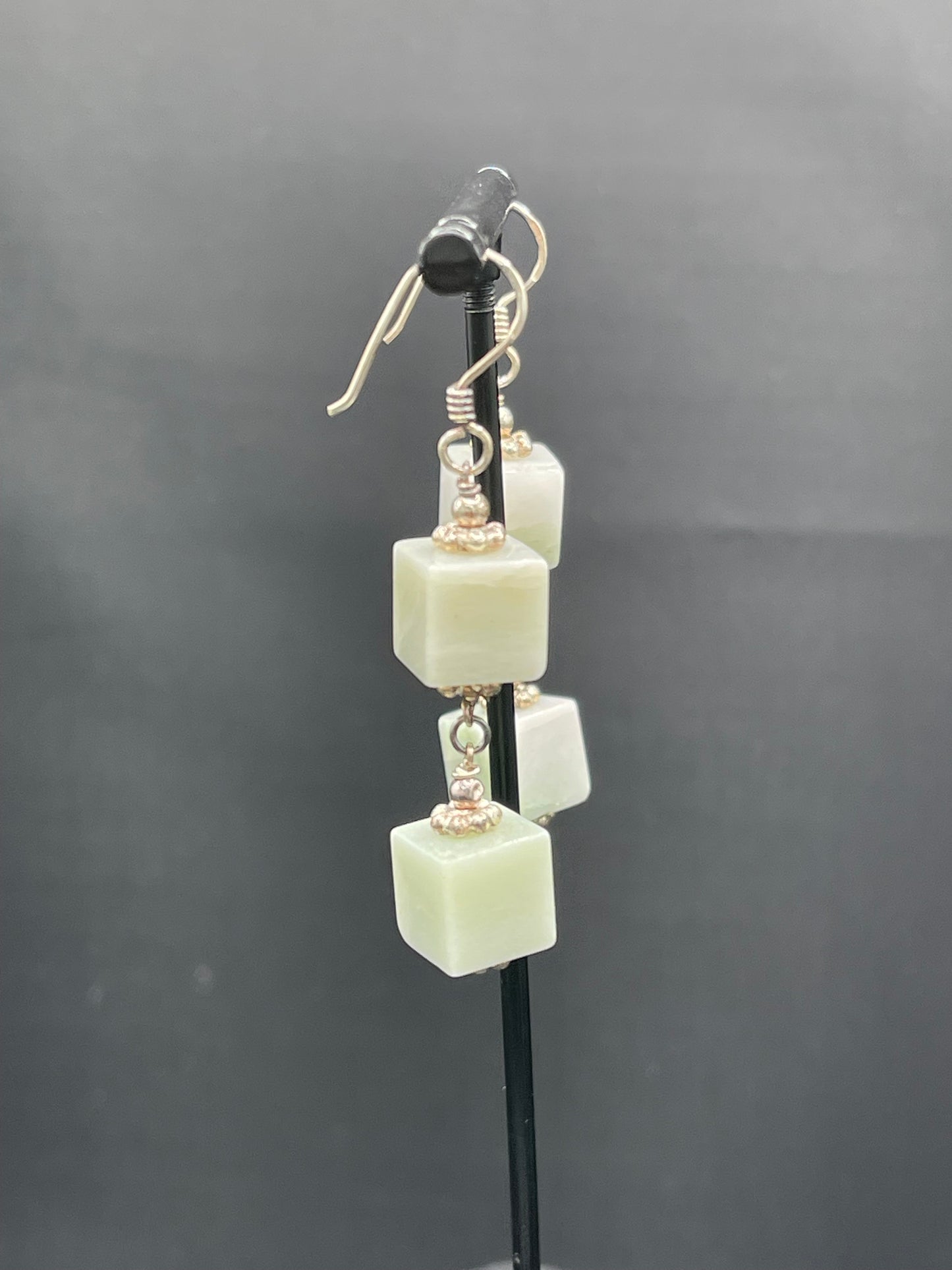Natural Chalcedony Sterling Silver Dangle Earrings