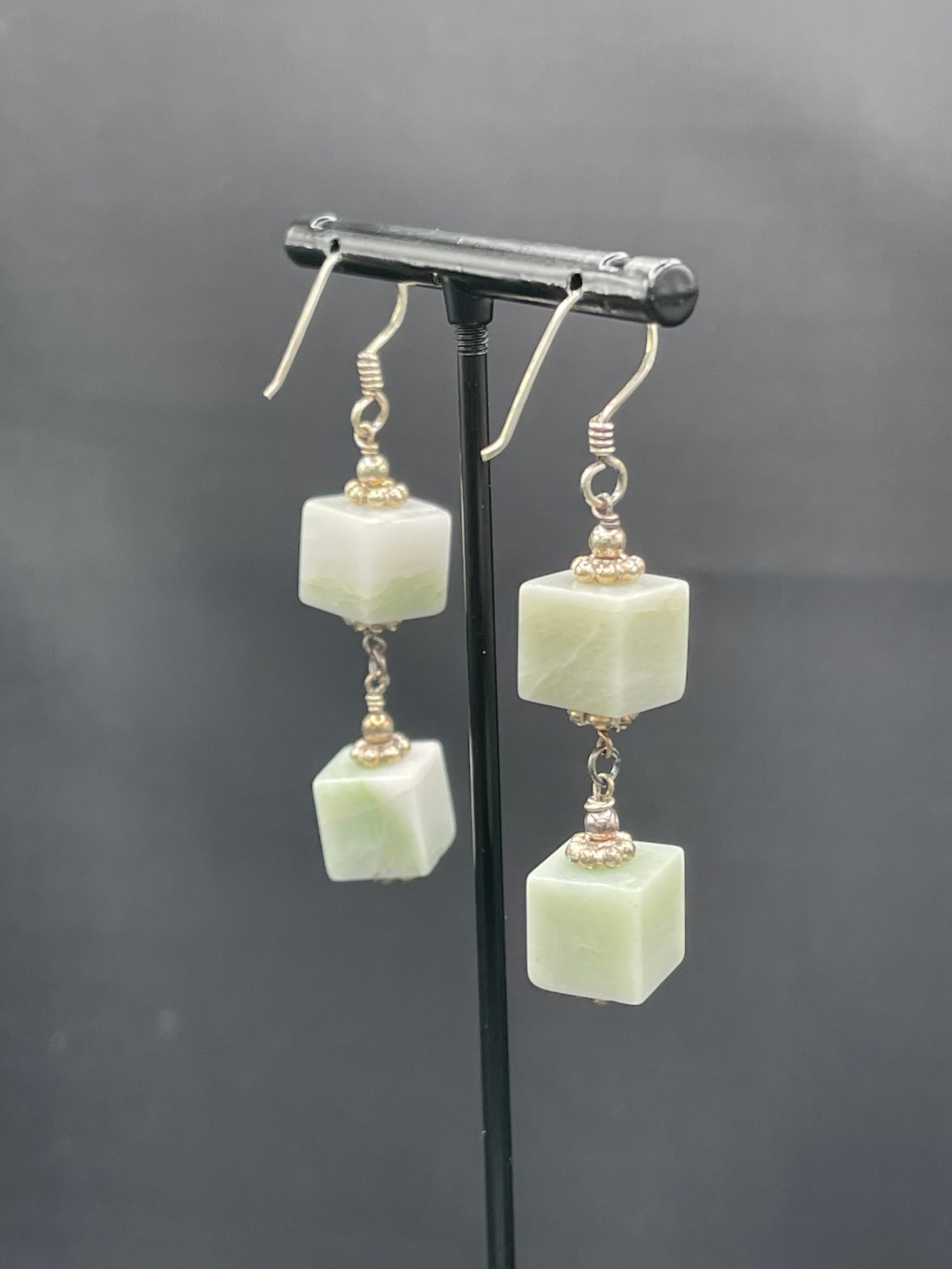 Natural Chalcedony Sterling Silver Dangle Earrings