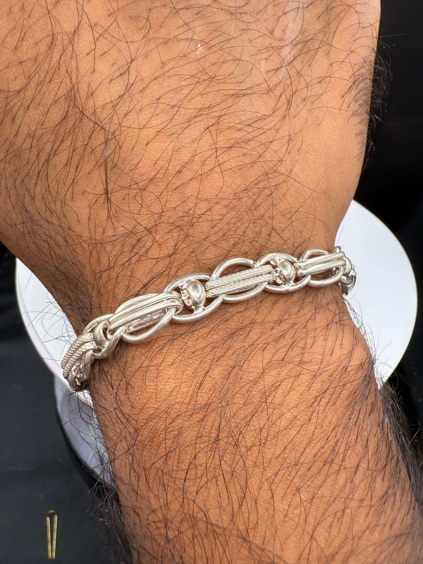 Vintage Italian Sterling Silver Mariner Rope Link Bracelet | 7.5” | 20.28g | 925 Italy