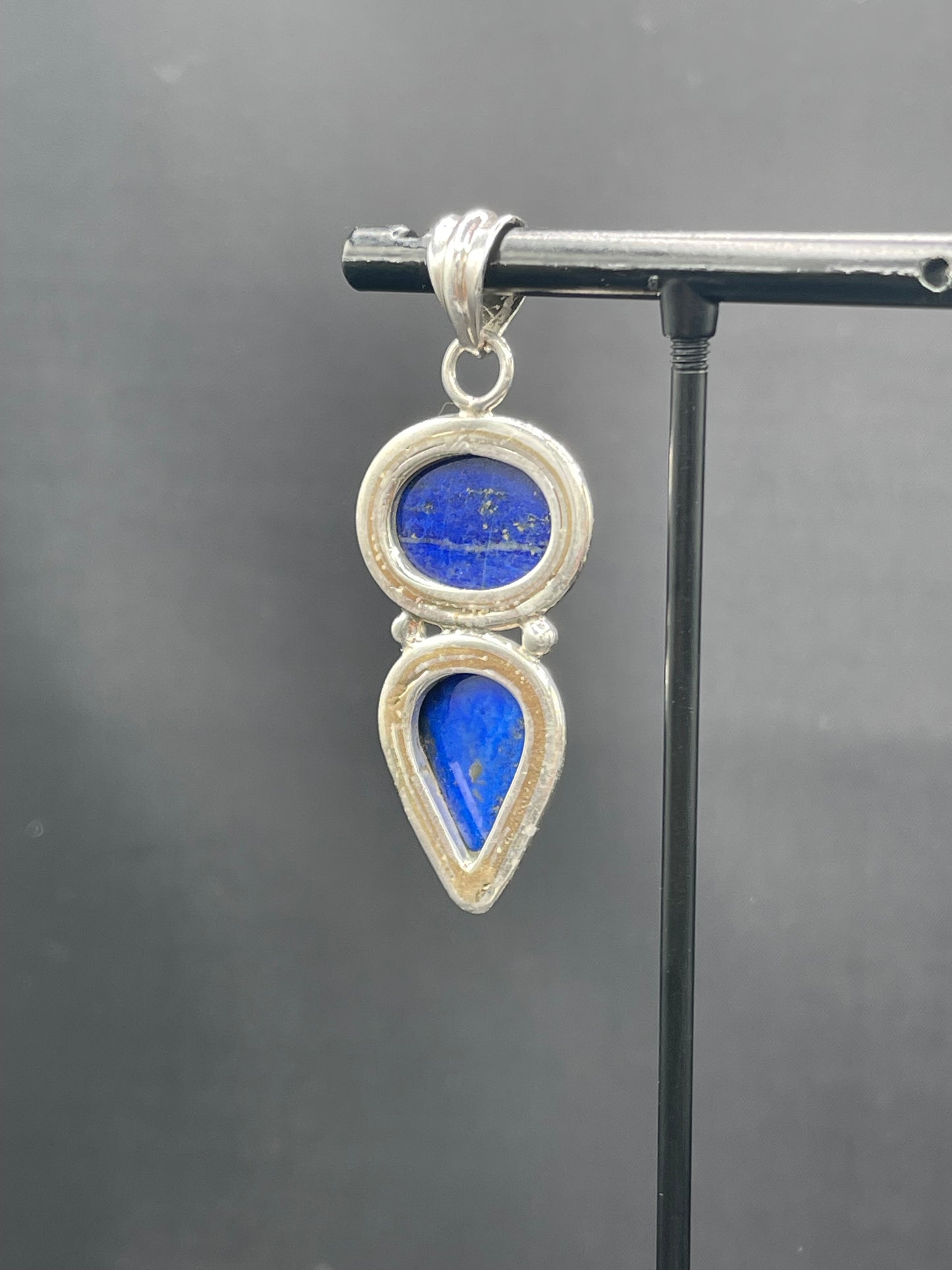 Natural Lapis Lazuli Fancy Sterling Silver Pendant