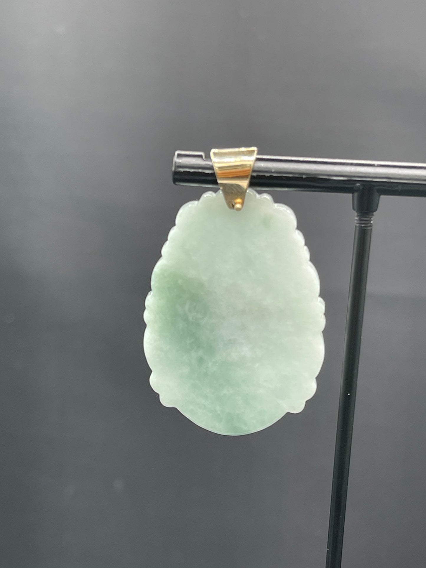 Natural Jadeite Solid 24k Gold Year Of The Pig Pendant