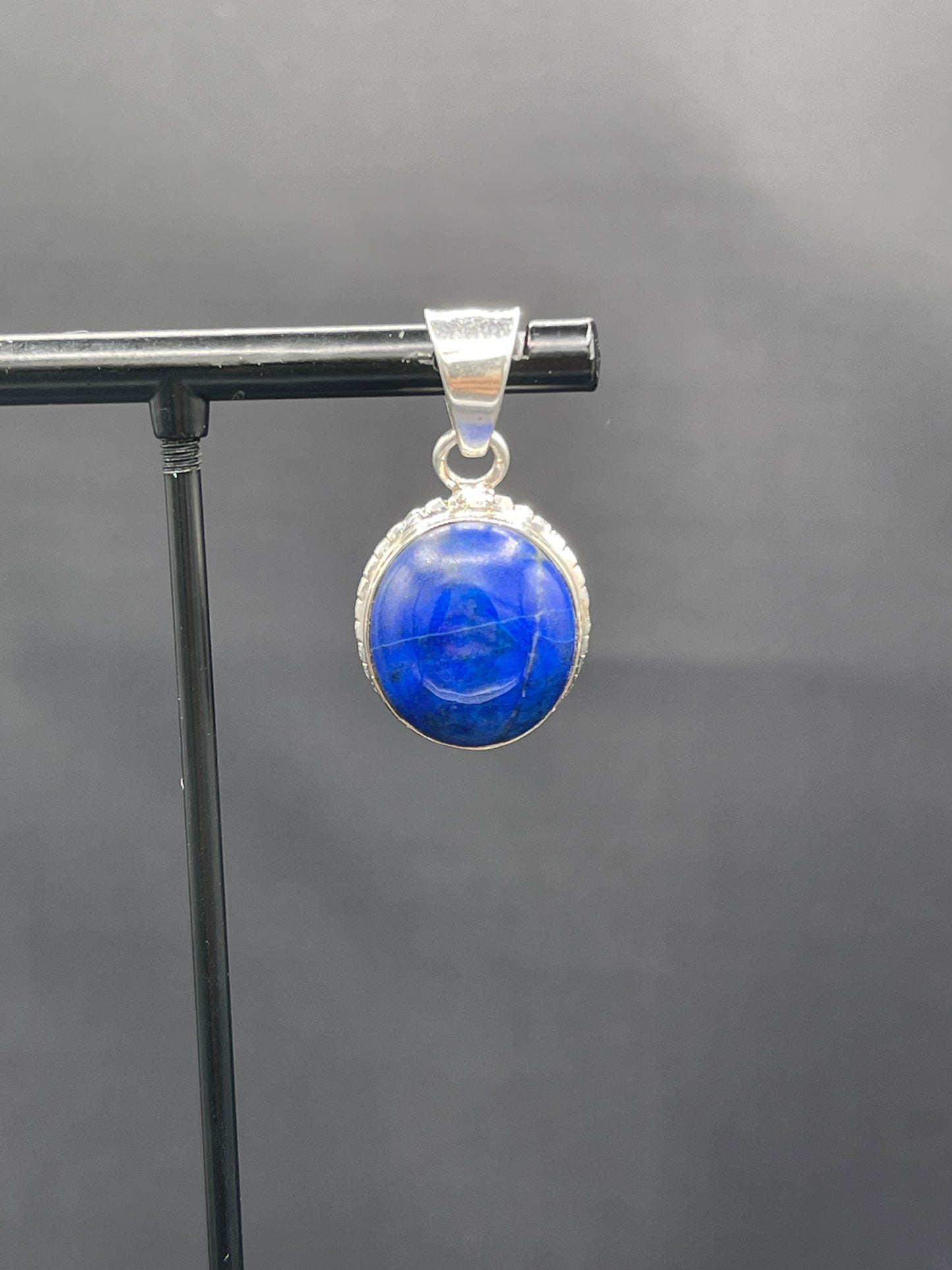 Natural Lapis Lazuli Sterling Silver Pendant