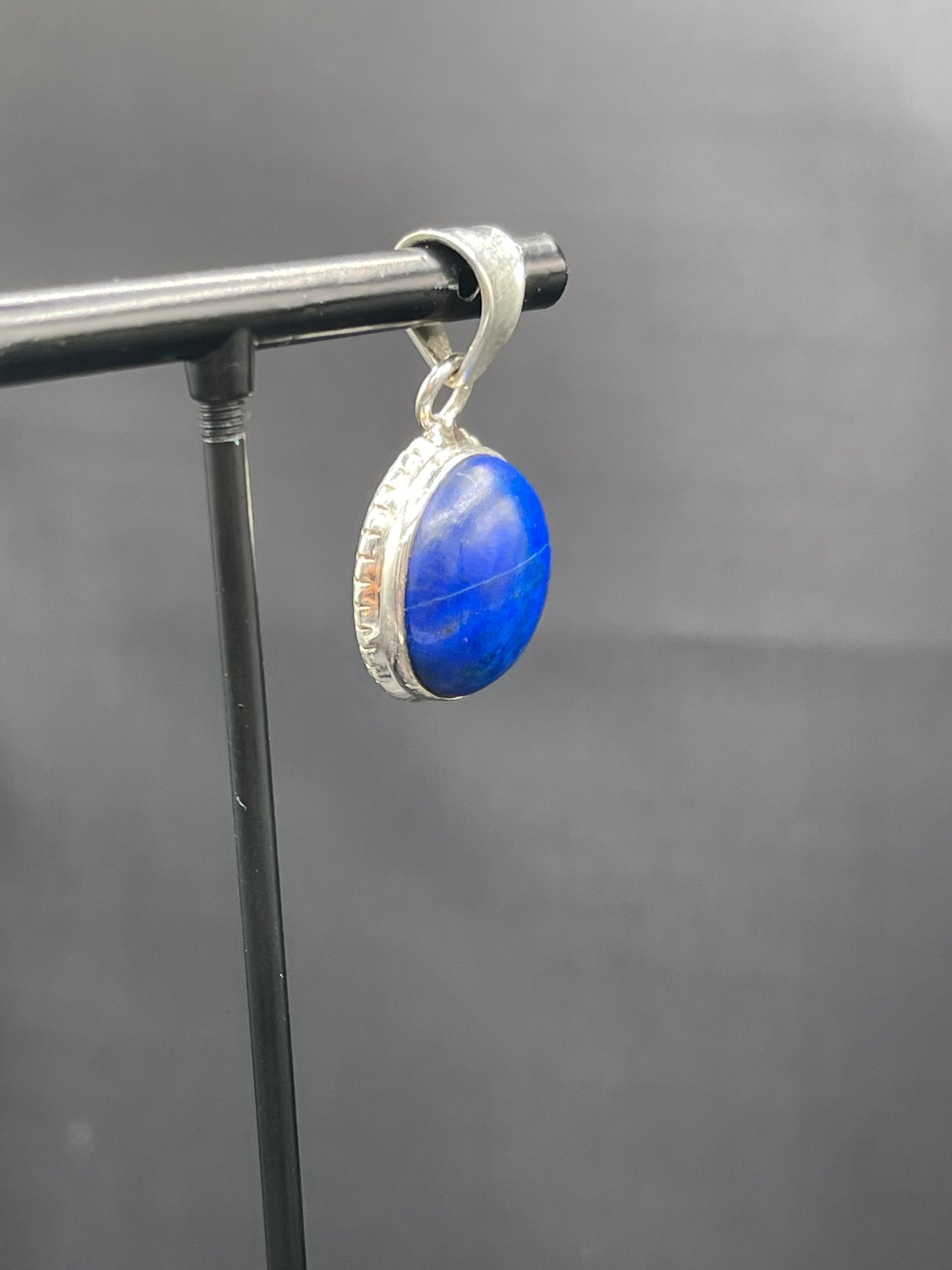 Natural Lapis Lazuli Sterling Silver Pendant