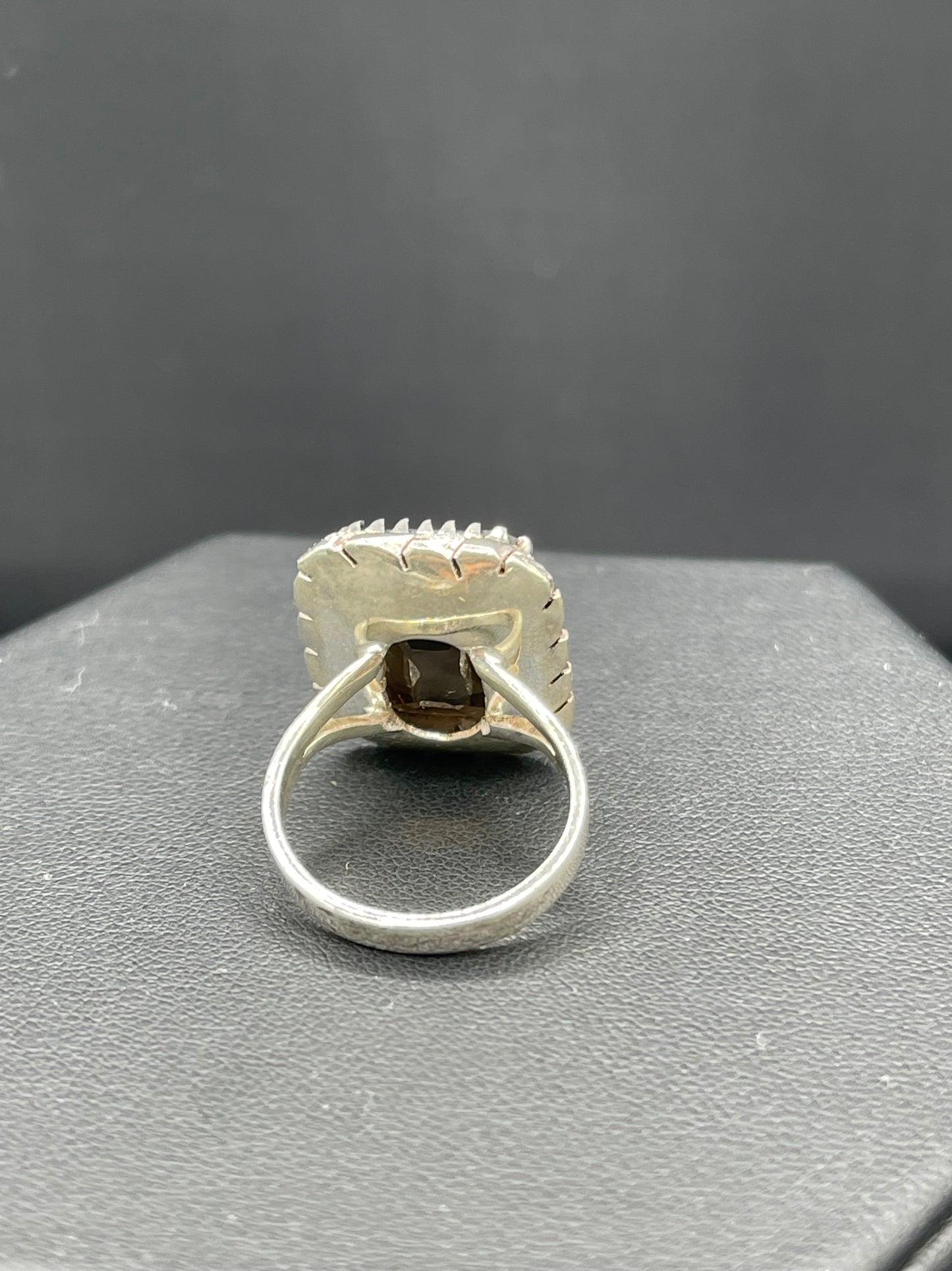 Smokey Quartz Sterling Silver Ring (Size 7.5)