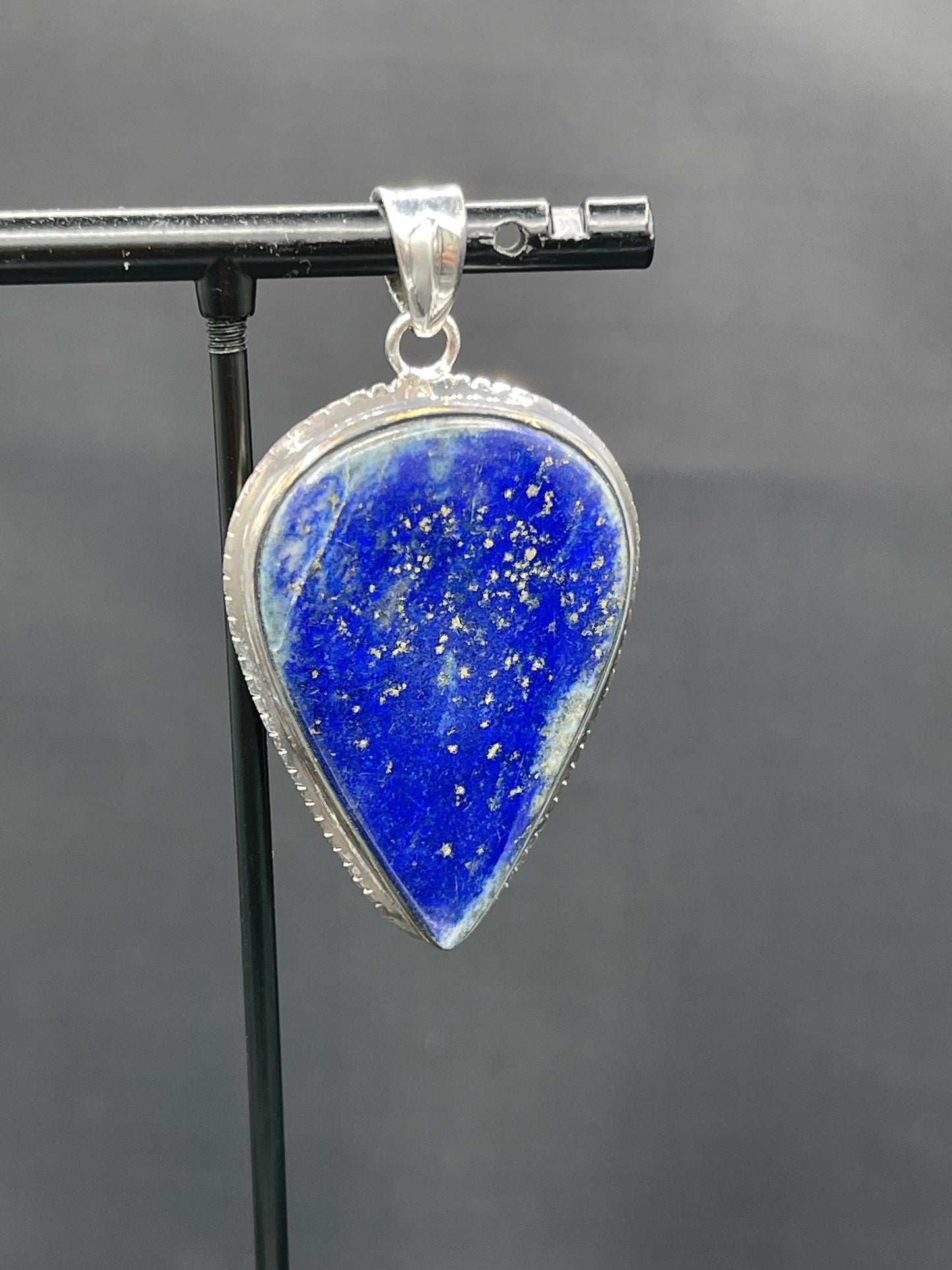 Natural Lapis Lazuli & Pyrite Sterling Silver Pendant