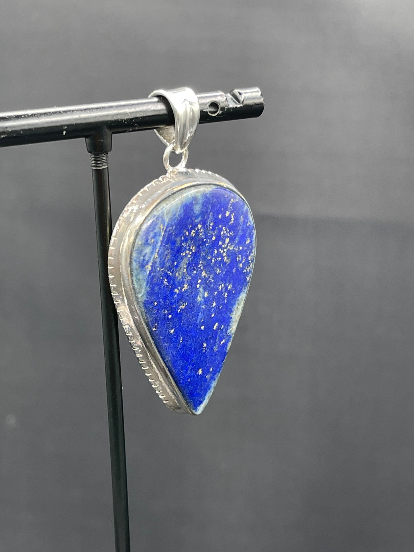 Natural Lapis Lazuli & Pyrite Sterling Silver Pendant