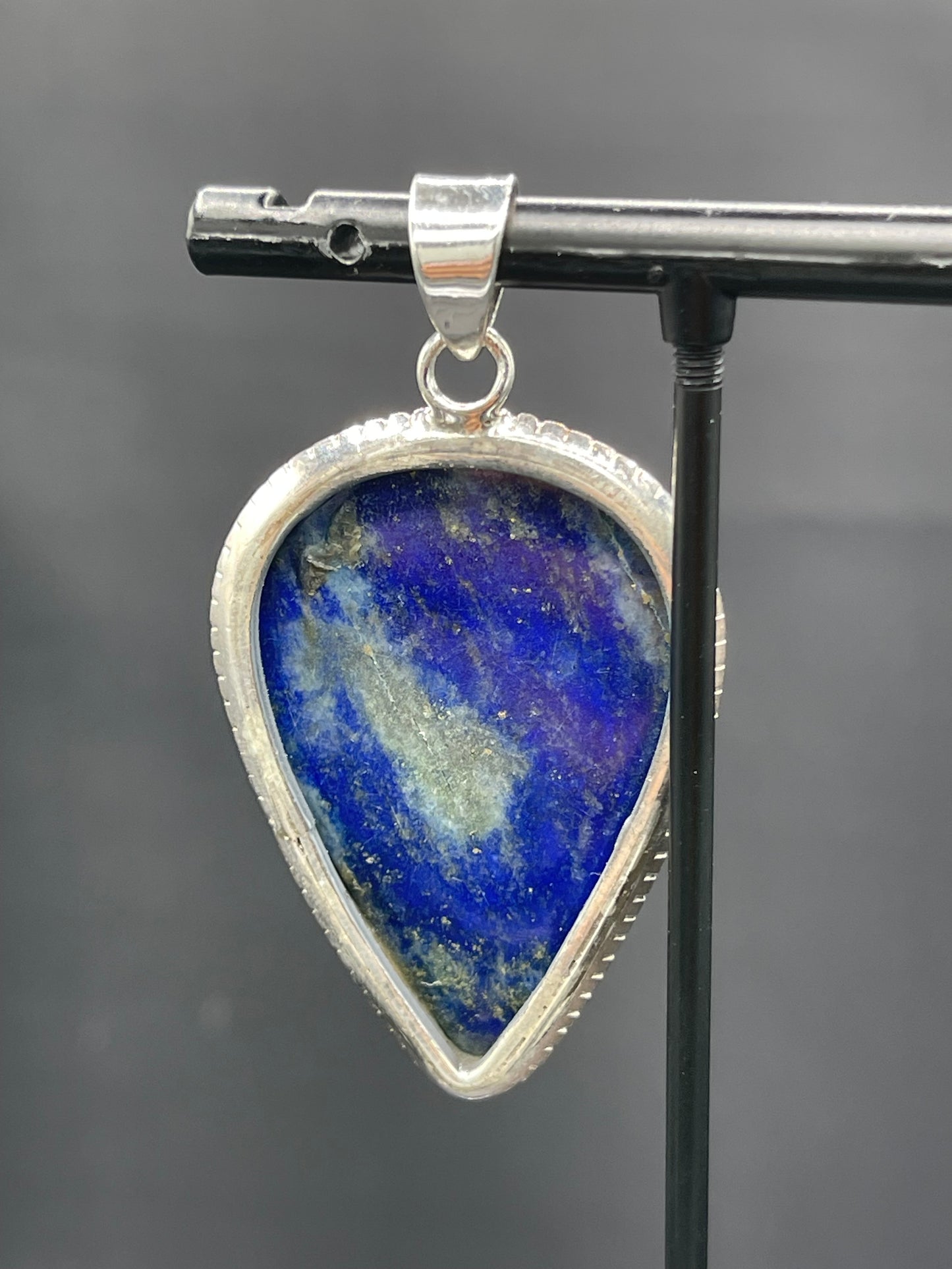 Natural Lapis Lazuli & Pyrite Sterling Silver Pendant