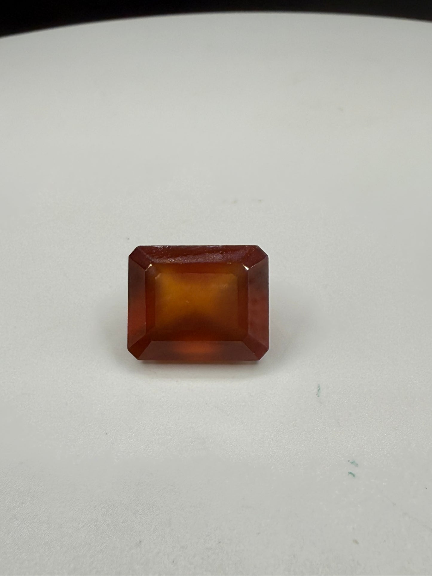 10.64 Ct Natural Hessonite Garnet Emerald Cut – IF Clarity – Deep Orange Collector Gemstone 12.98x10.55mm
